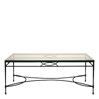 AMALFI GLASS TOP COCKTAIL TABLE RECTANGLE 122