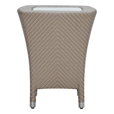 AMARI GLASS TOP SIDE TABLE SQUARE 45