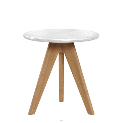 ARES STONE TOP SIDE TABLE ROUND 55