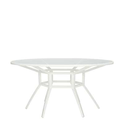 SLANT CLEAR GLASS TOP DINING TABLE ROUND 153