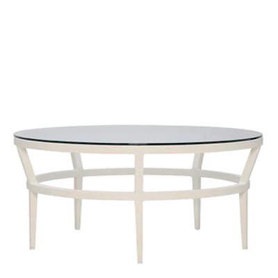 SLANT GLASS TOP COCKTAIL TABLE ROUND 102