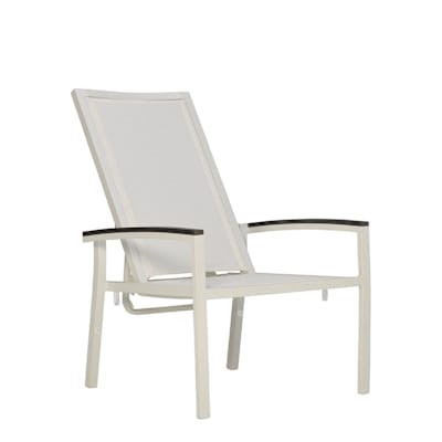 【シャビーシック】マルチチェア jewel（ジュエル）アッシュホワイト DUO STACKABLE MESH RECLINING LOUNGE CHAIR | JANUS et Cie