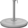CAST ALUMINUM BASE ROUND 61- SILVER