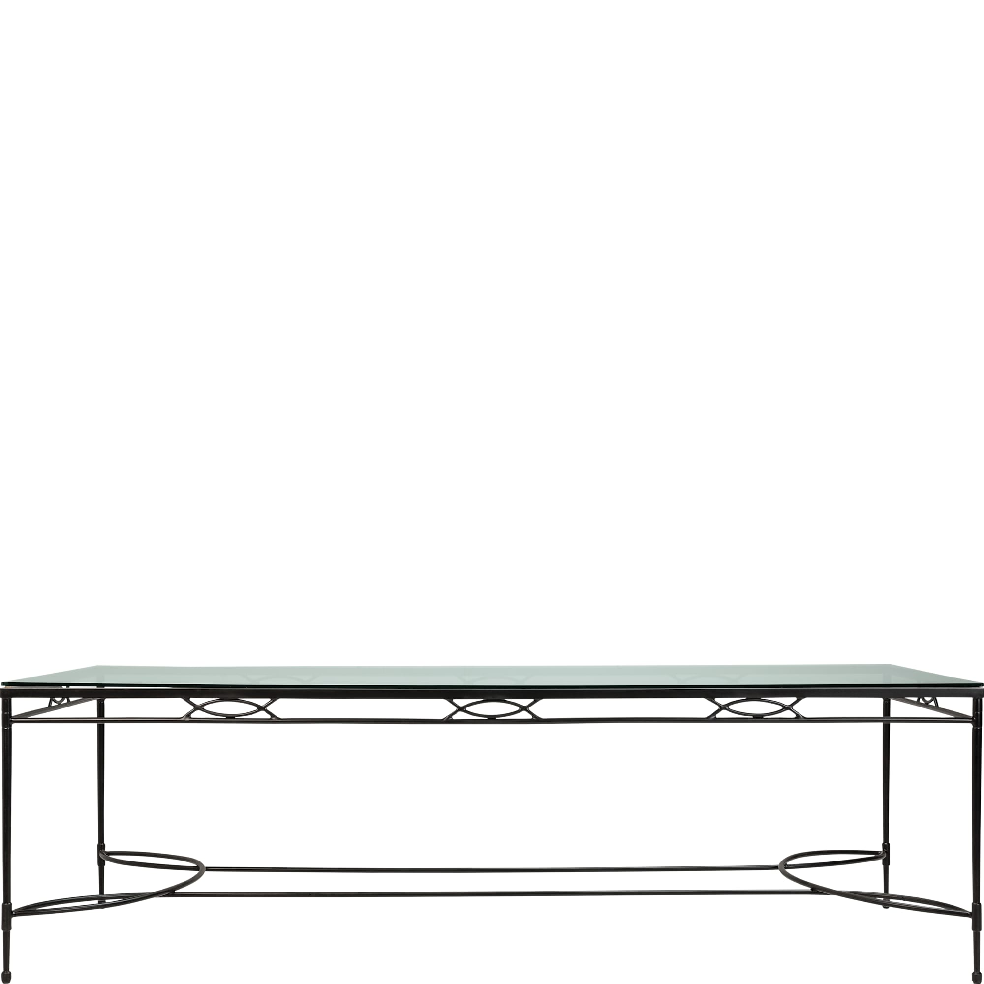 Amalfi Grande Glass Top Dining Table Rectangle 244