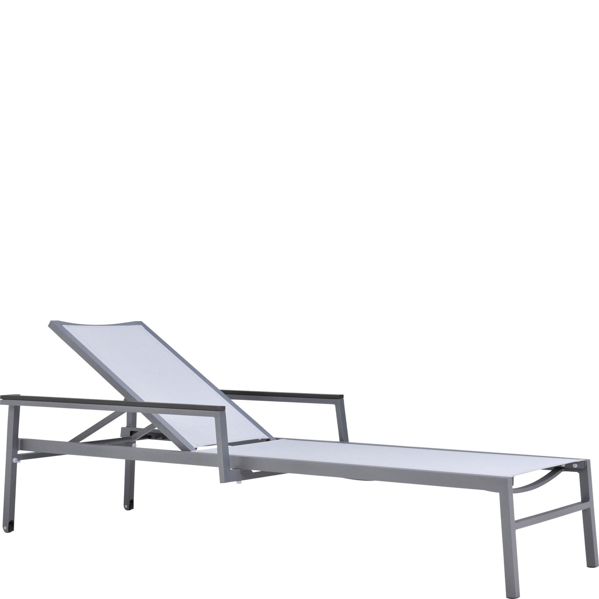 Duo Stackable Mesh Chaise Lounge With Arms
