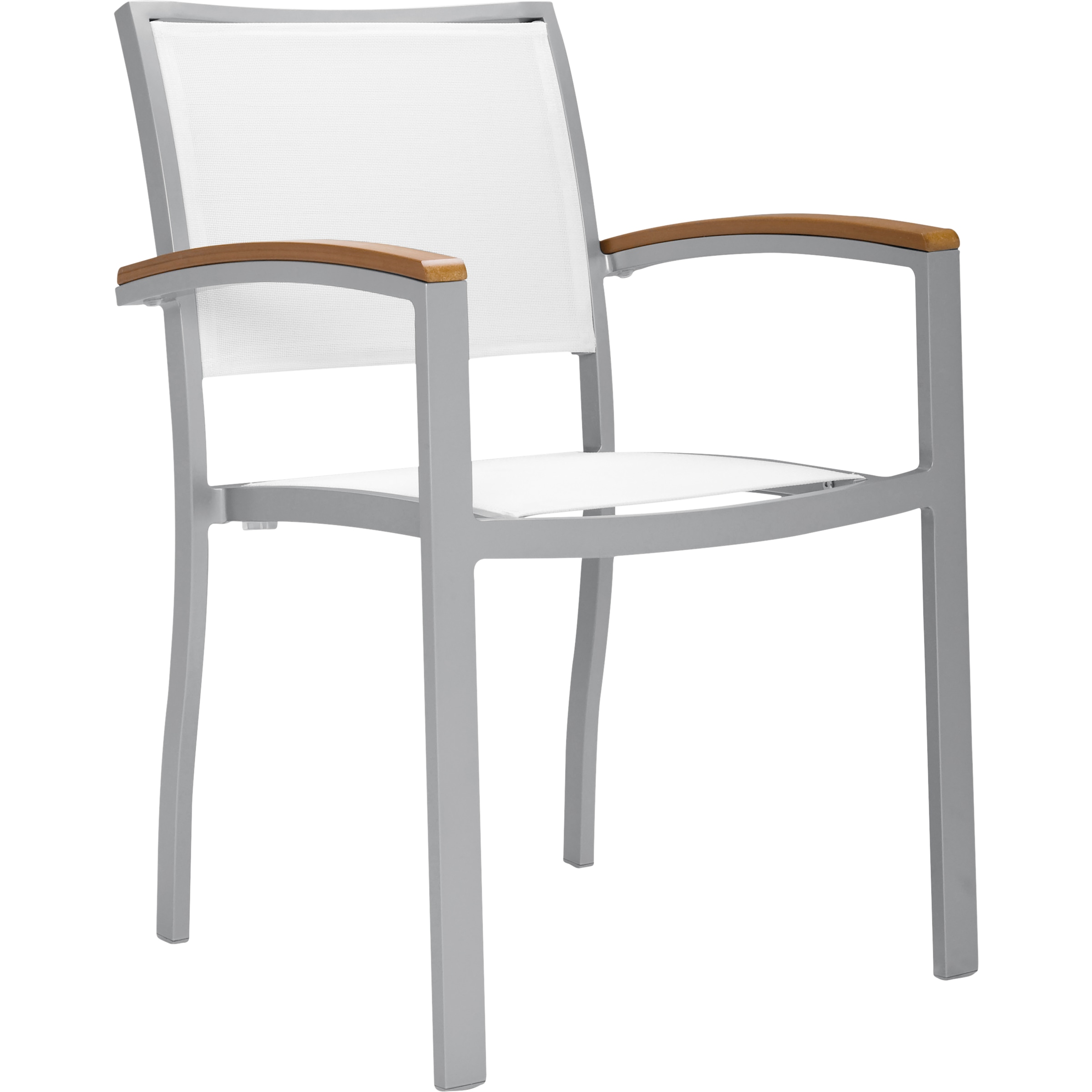 Silver/white/teak