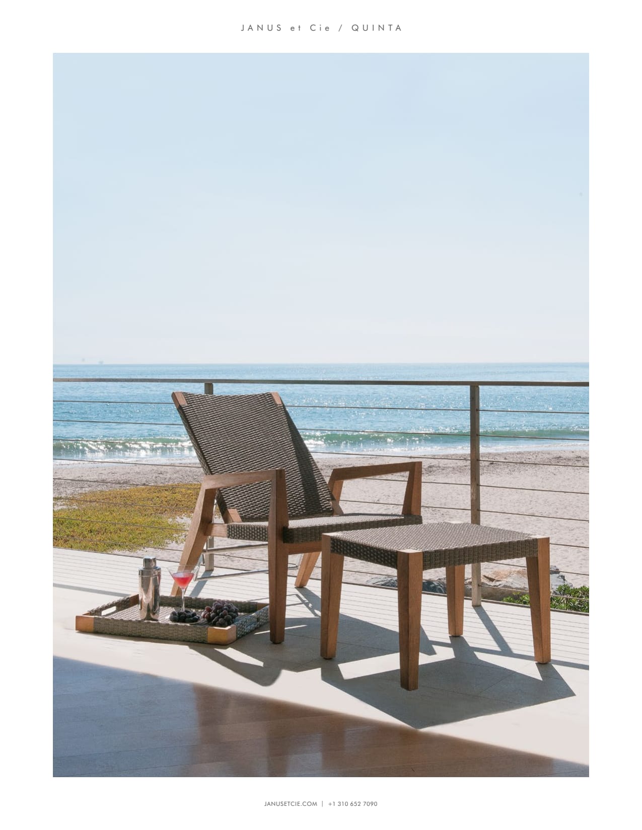 Quinta Teak / Woven Rocking Chair | JANUS et Cie