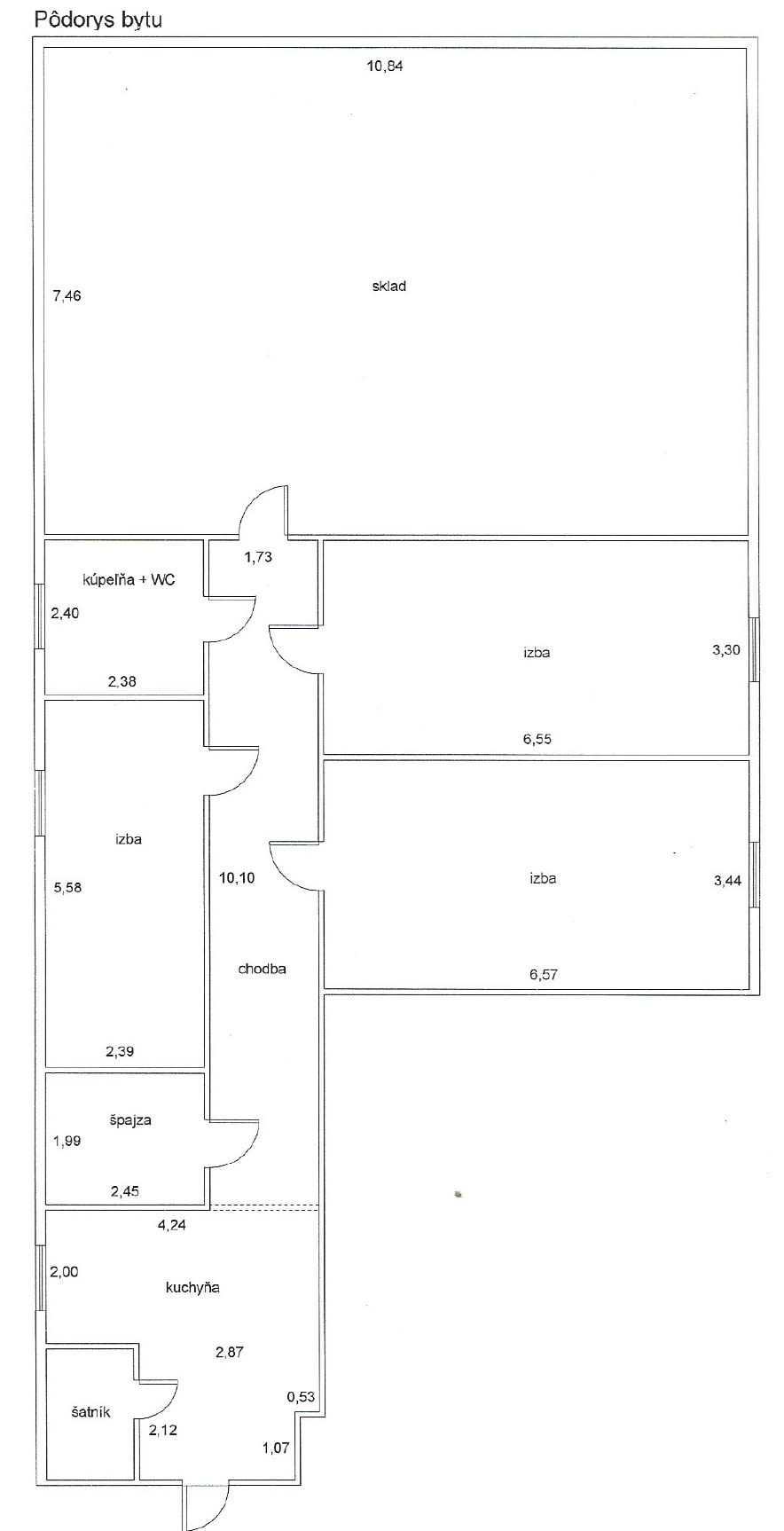 Predám obrovský byt v lokalite Nitra - Staré Mesto