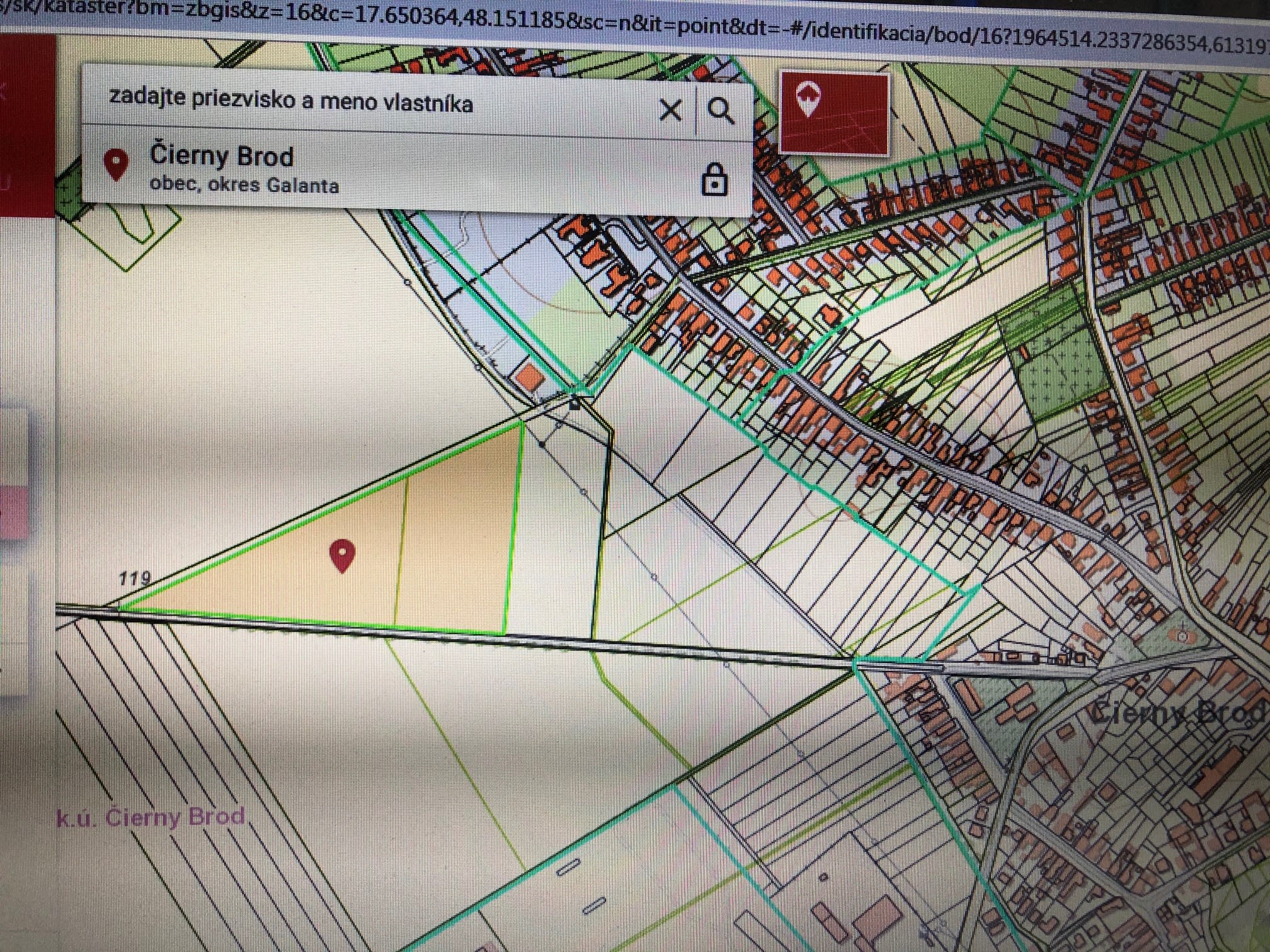 Predám Orná pôda  pozemok v lokalite Čierny Brod