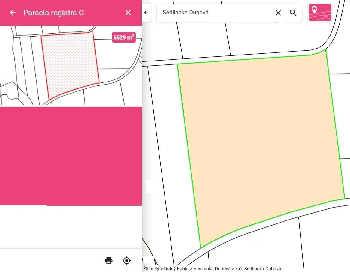 Predám slnečný pozemok v lokalite Sedliacka Dubová