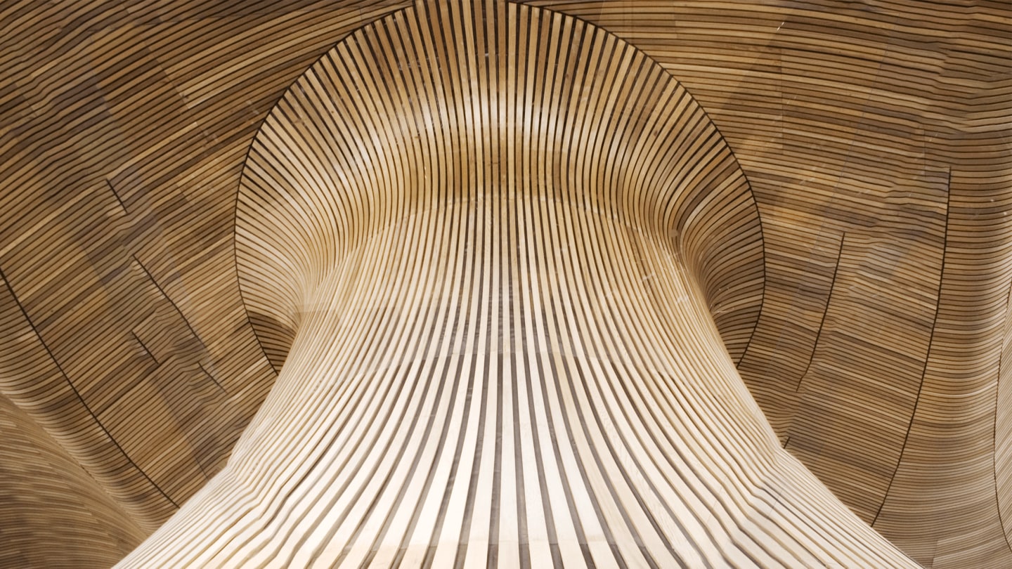 Ornate wooden ceiling architecture