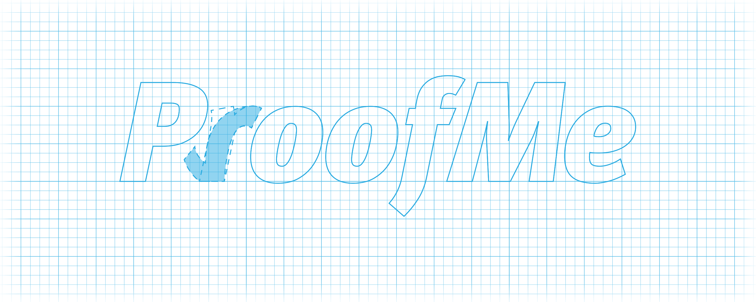 Contruction of the ProofMe logo