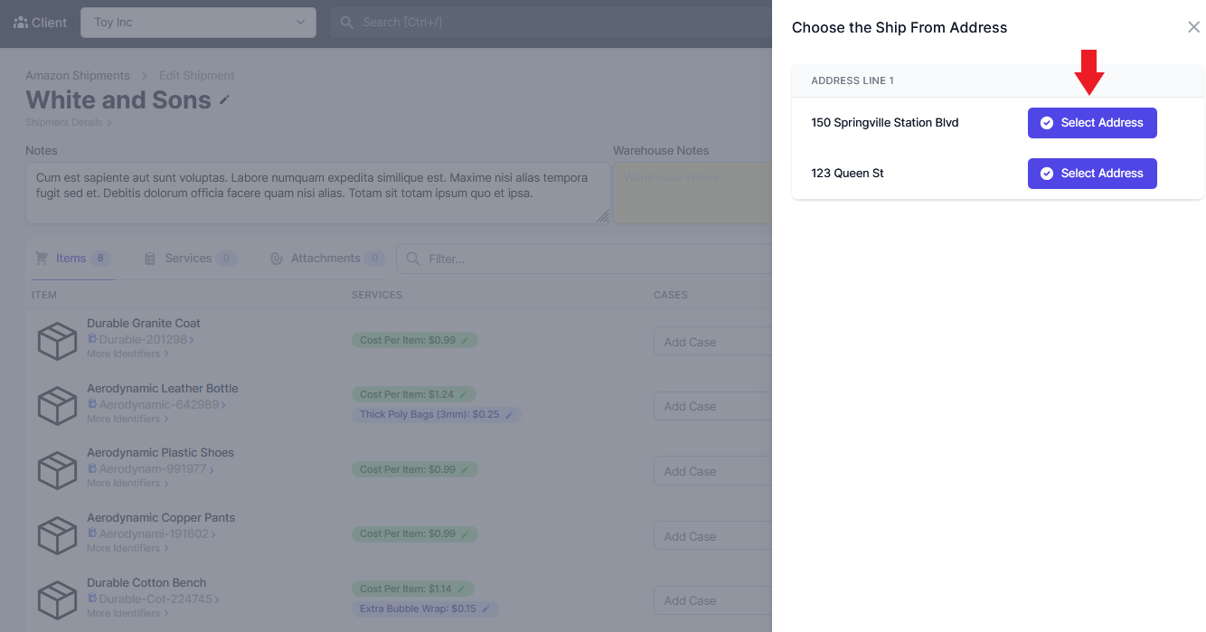 Using Alternative Address for Amazon Shipments