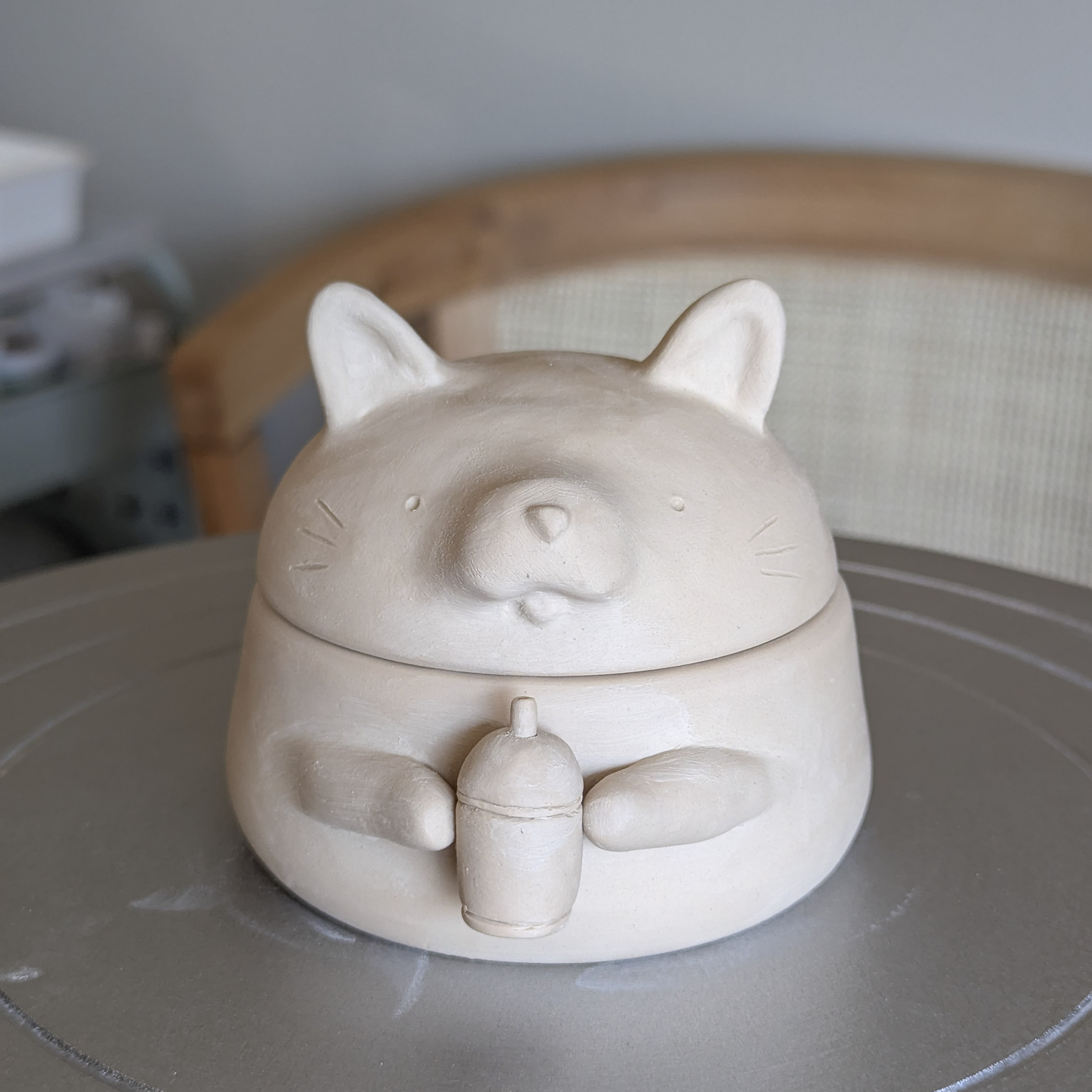 Cat greenware