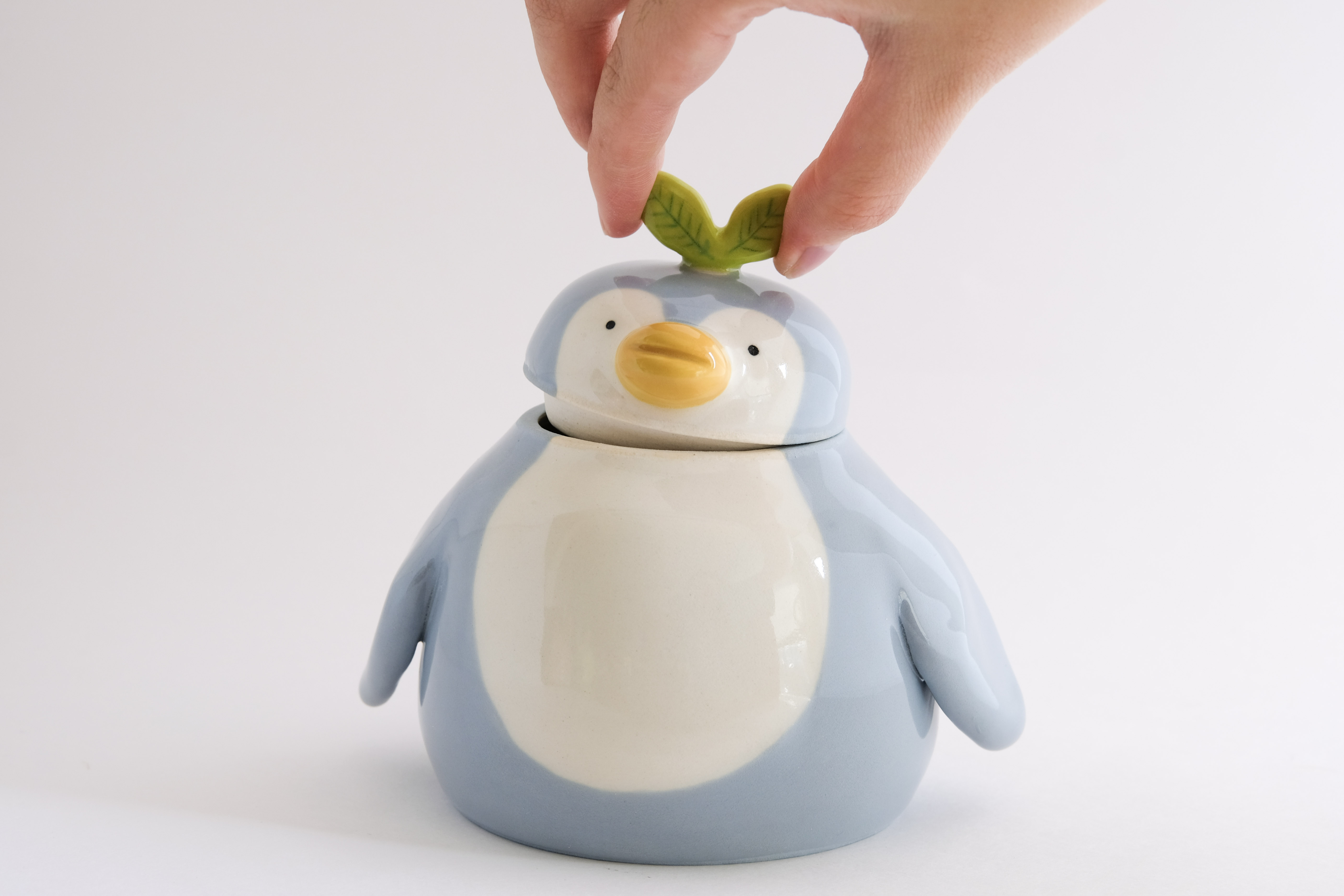 Large blue penguin lid open