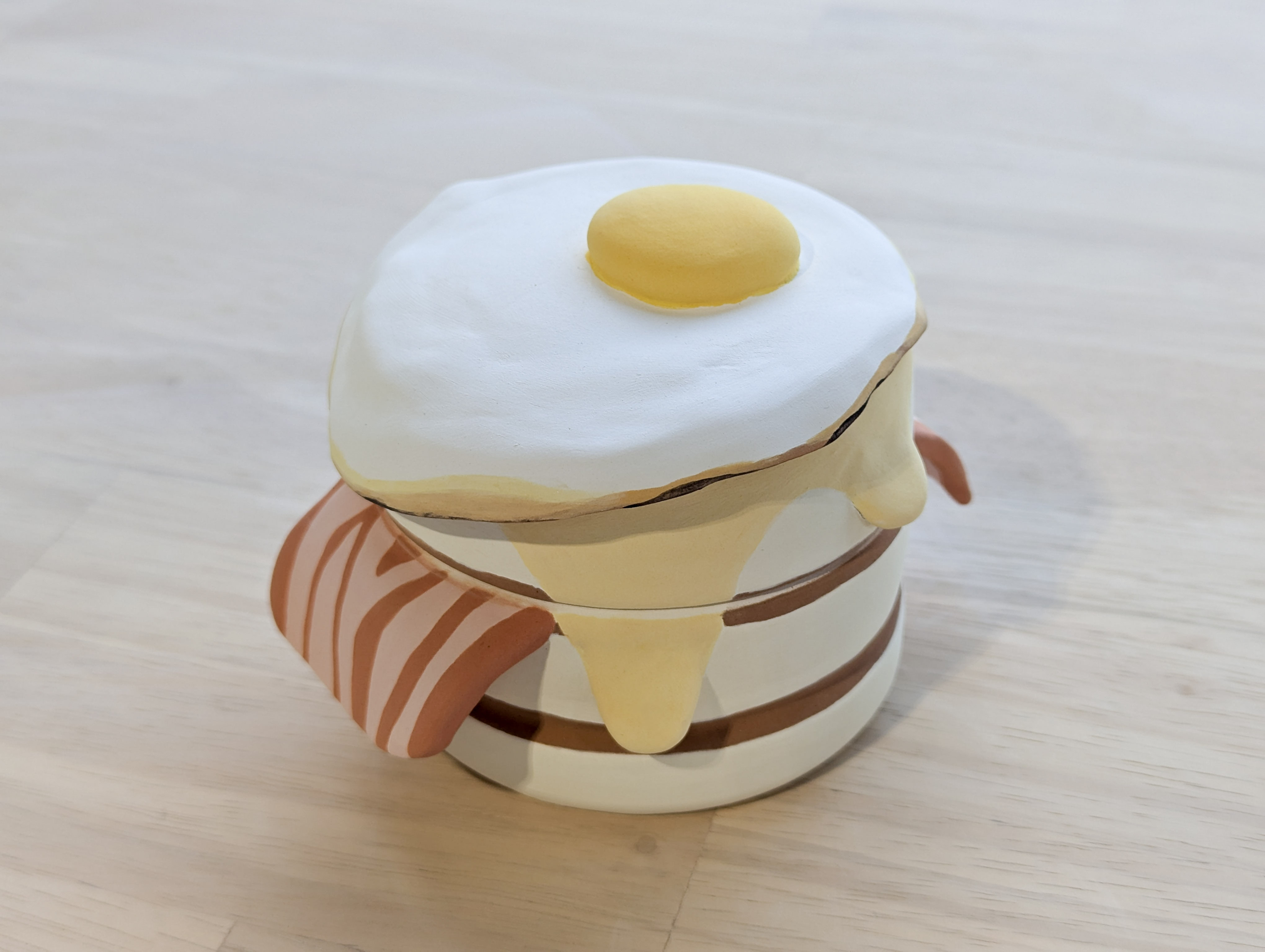 Savoury souffle pancake bisque