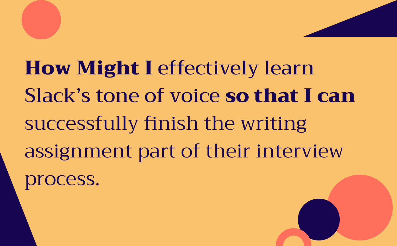 Defining the HMW Statement and the Guiding Goal