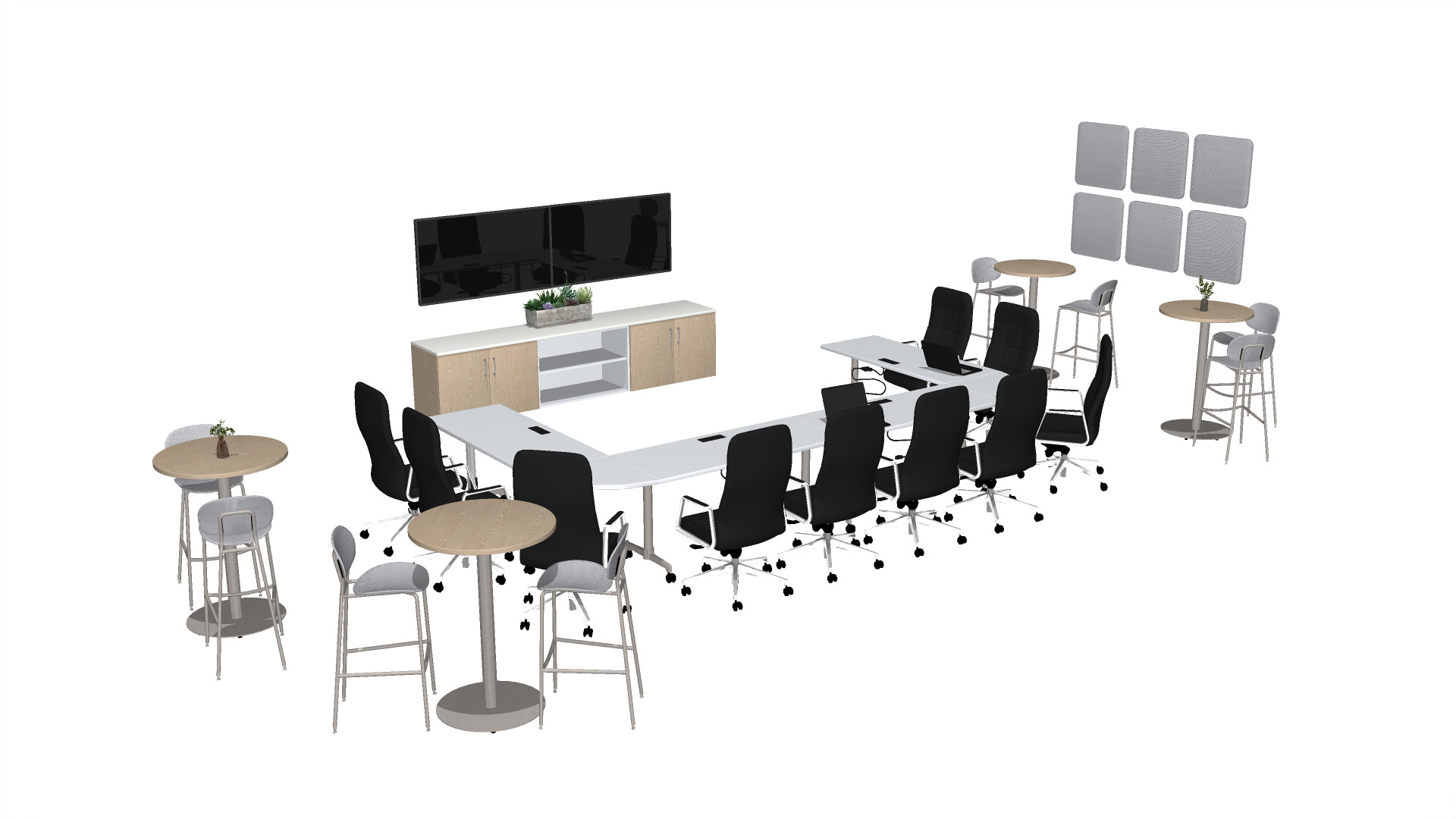 JSI Anthology typical TYP0080 – collaboration / meeting space layout