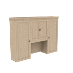 Storage Overhead Cabinet with Tower and Glass Doors image