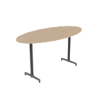 Oval Table with T Base at Counter Height image