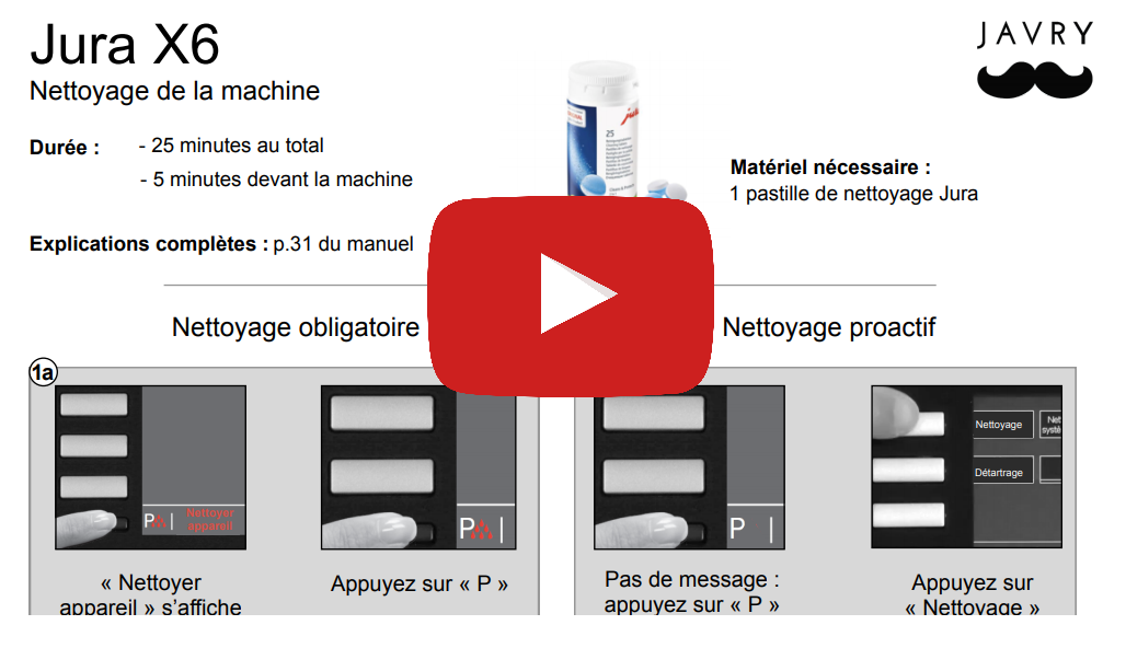 Comment nettoyer une Jura X6 ?