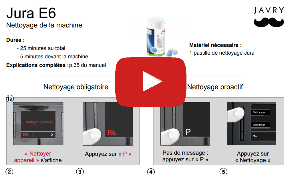 Comment nettoyer une Jura E6 ?