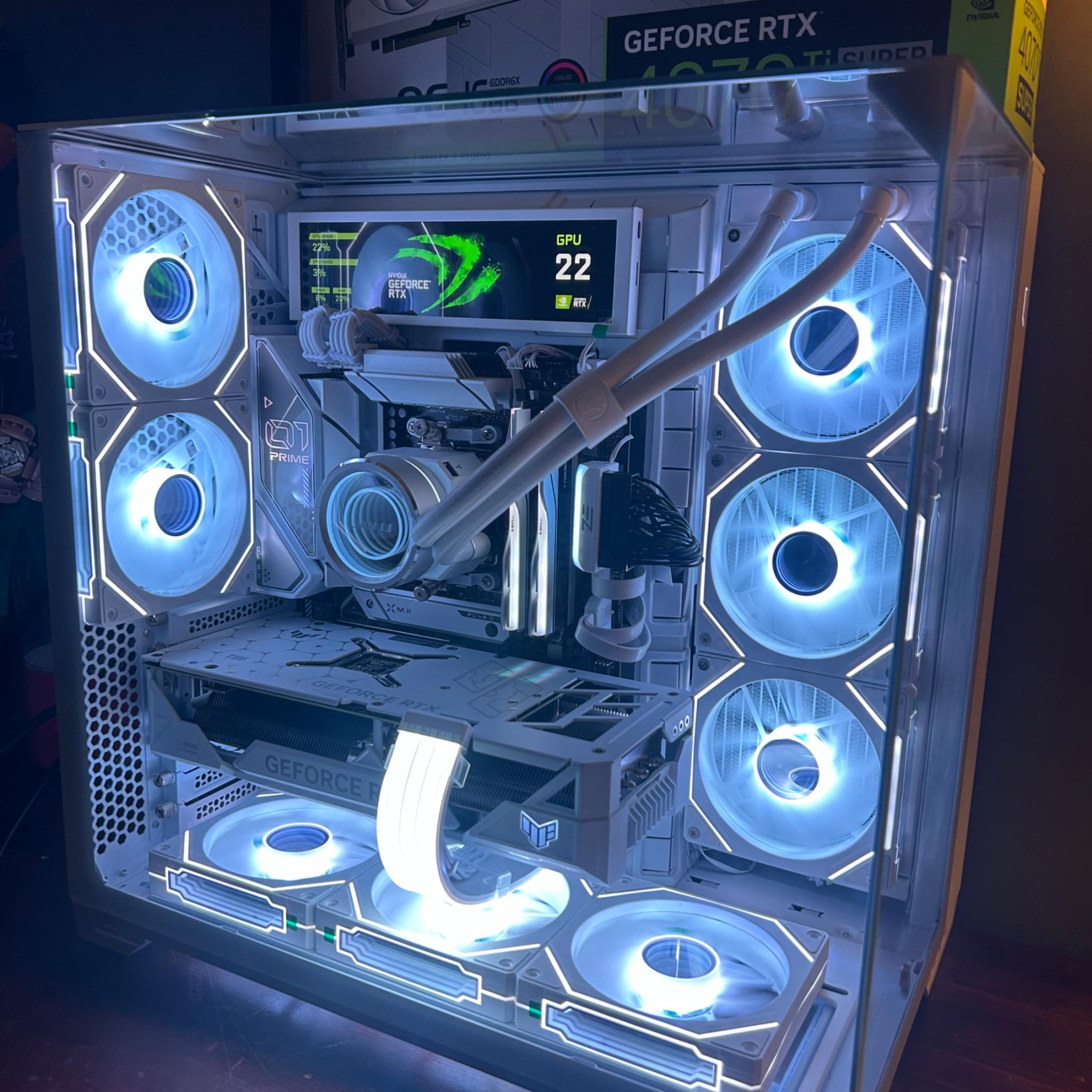 PCケース(自作PC用) 4070ti SUPER all white build Ultimate 1440p Gaming PC Build 2024! 👑 [All White Build ft