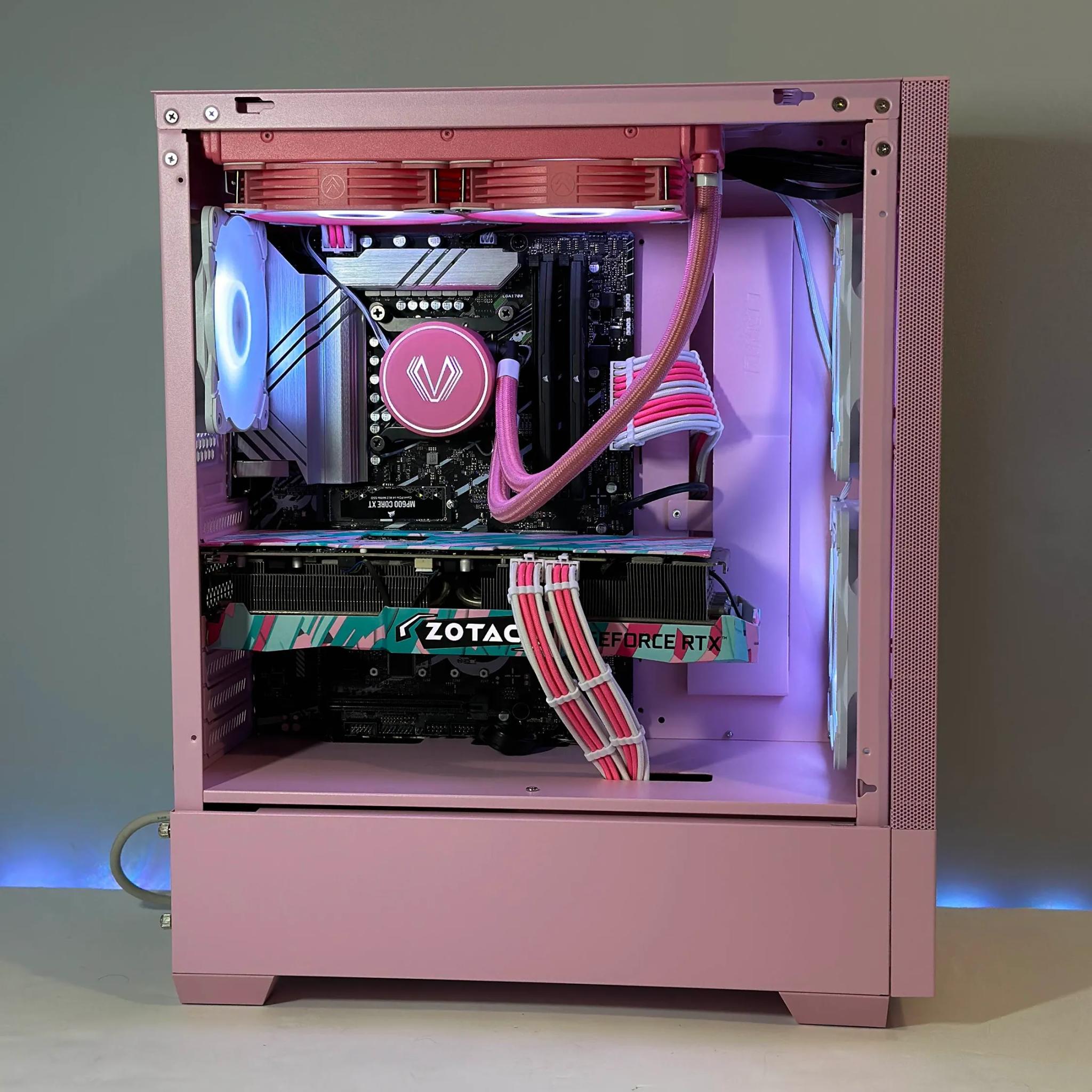可愛いピンク自作ゲーミングPC/Ryzen5 3500/16G/GTX1660S ゲーミングPC ピンク