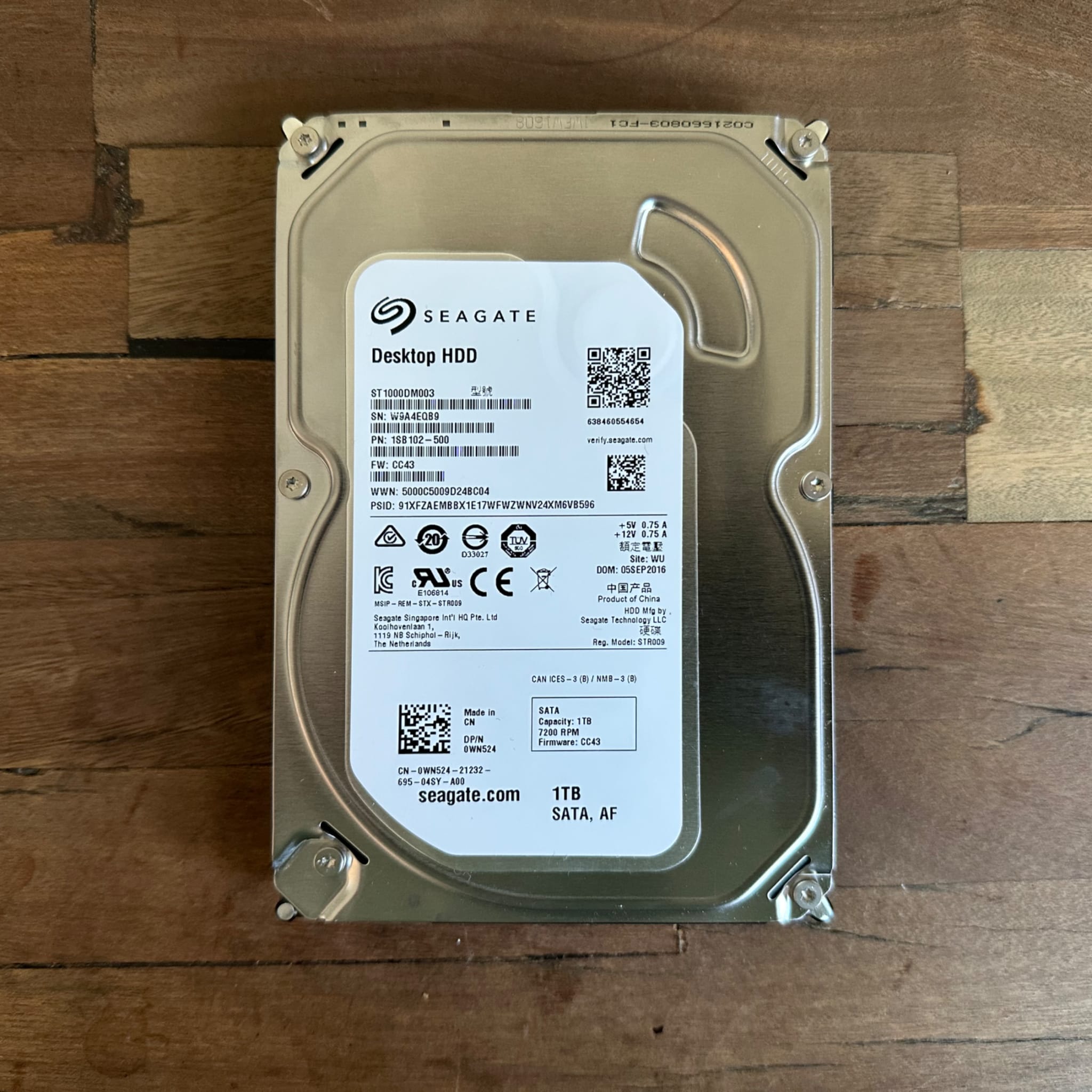 PC周辺機器 HDD 1TB Segatage PC周辺機器 HDD 1TB Segatage 1 TB Seagate HDD Hard Drive w
