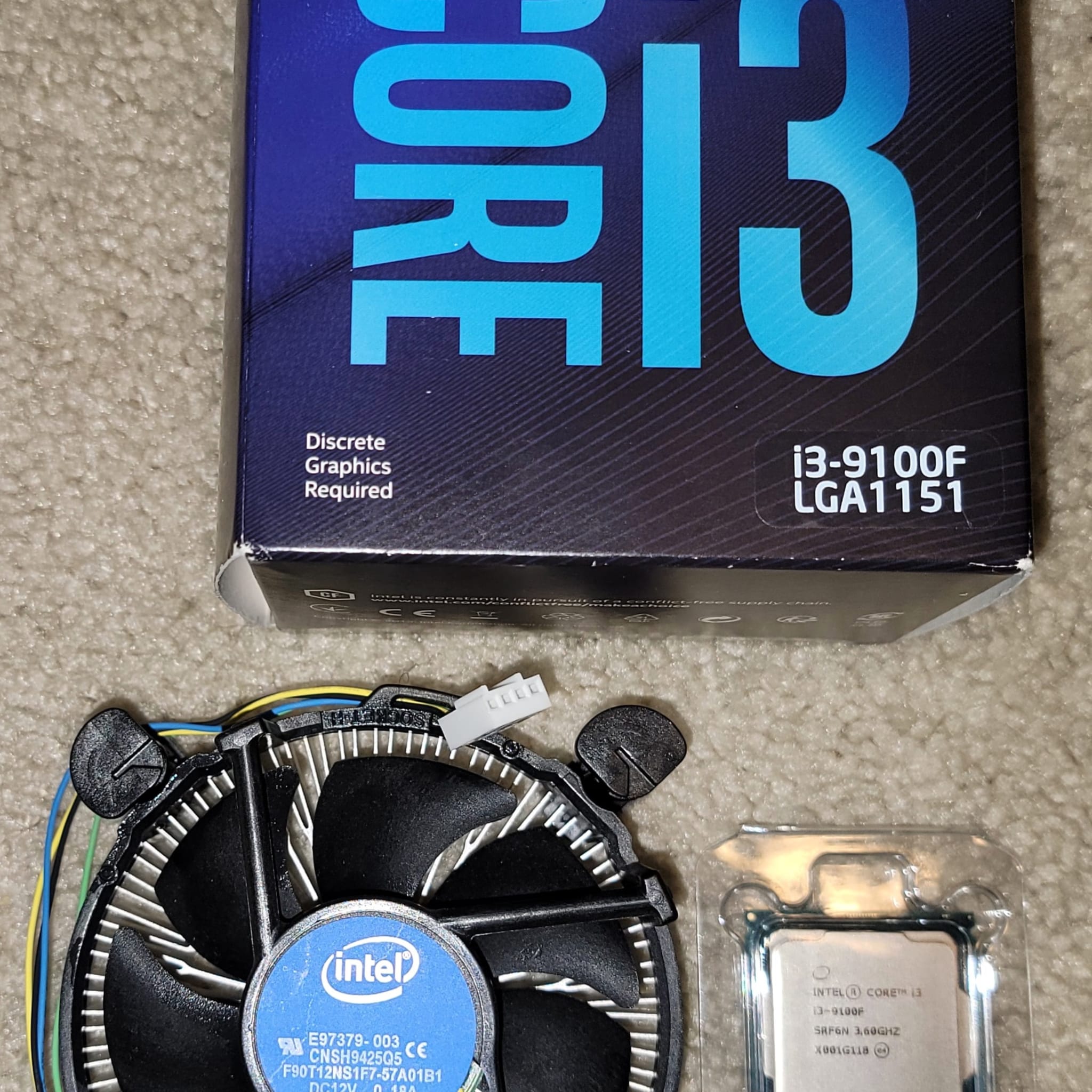 PCパーツ INTELECTION - Intel Core i3 9100f Intel Core i3-9100F 3.6 GHz Quad-Core LGA 1151 BX80684I39100F