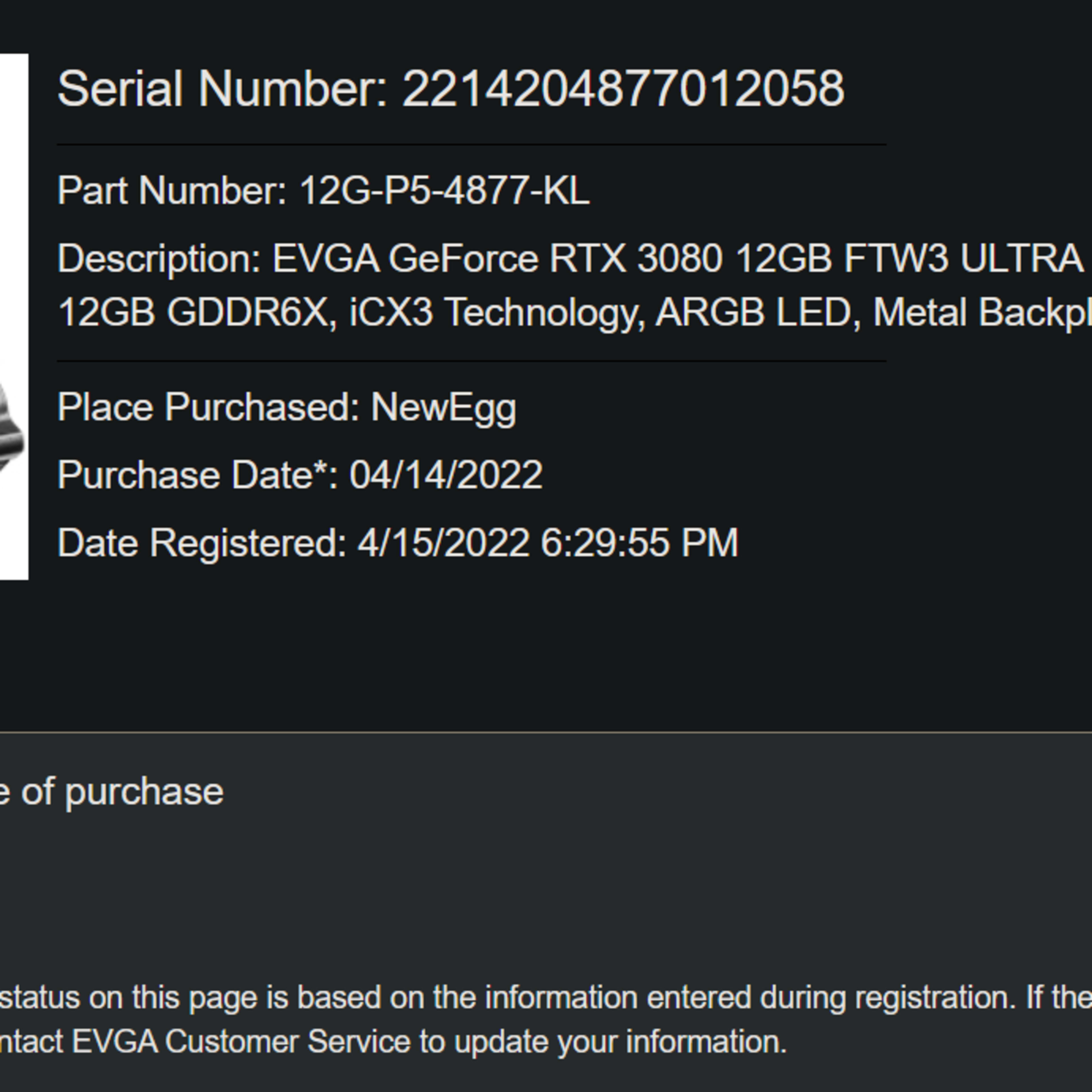 EVGA GeForce RTX 3080 12GB FTW3 Ultra