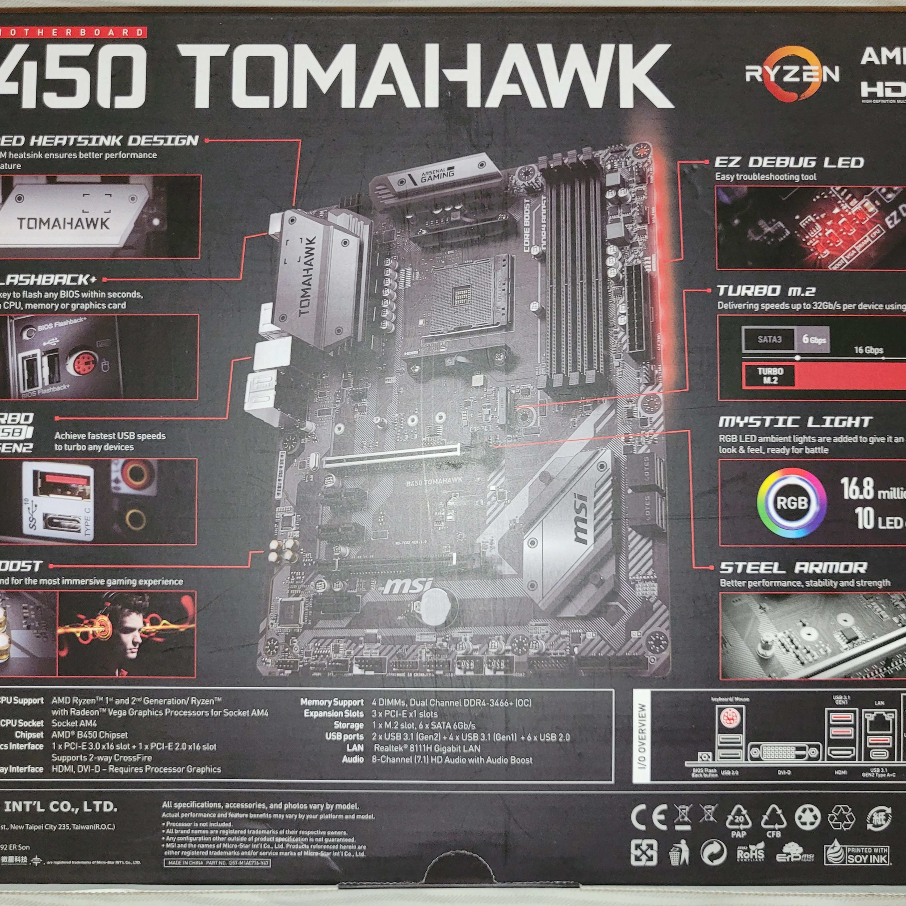 MSI B450 Tomahawk AM4 DDR4 | Jawa