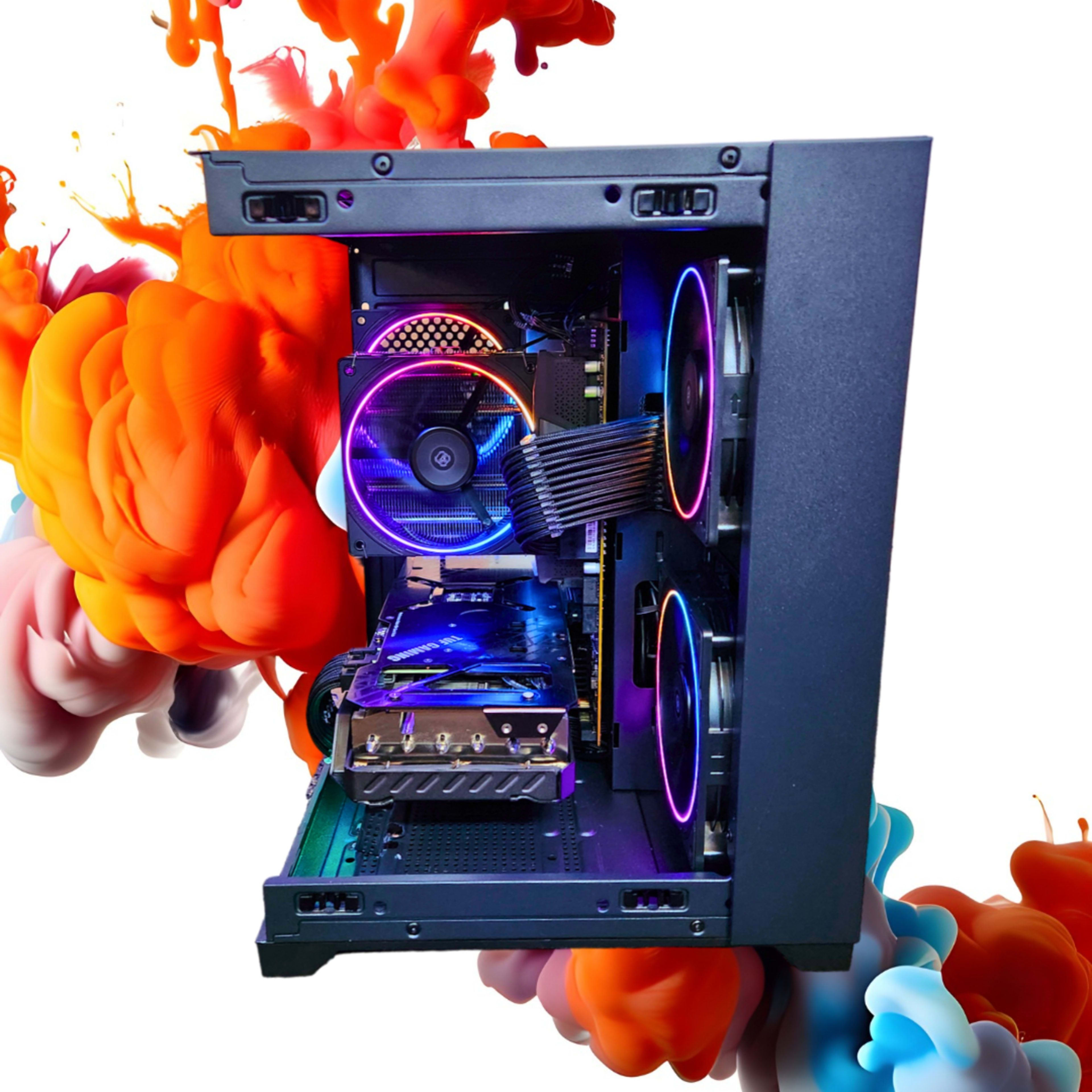 😇Archangel🗡: RTX 3070 TI | Ryzen 7600x | 32GB DDR5 RAM | 2TB SSD | 4 RGB Ring Fans | Black RGB PC