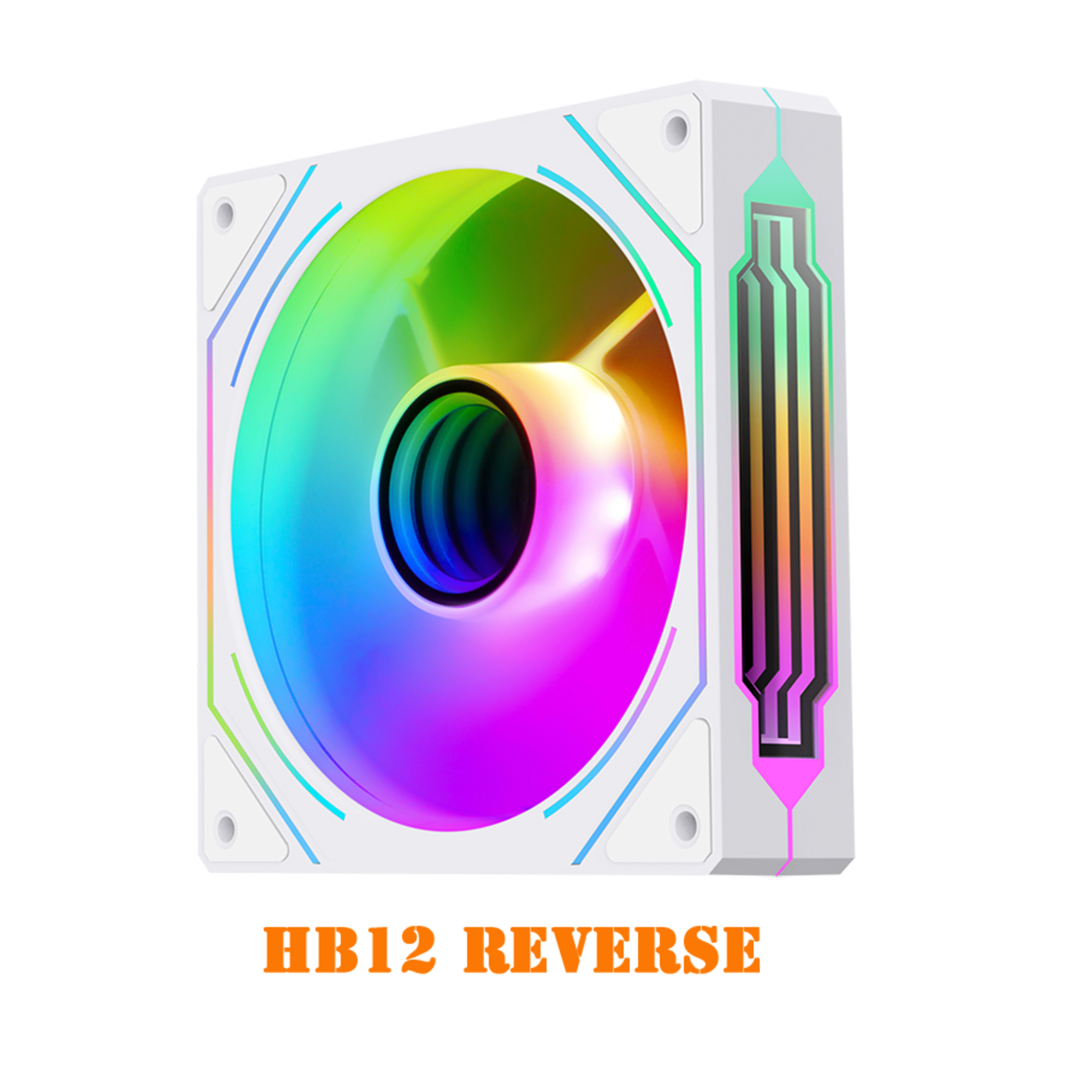 SEGOTEP 🪞HB12🪞 [REVERSE] | WHITE CASE FAN | 120MM | PWM | ARGB | INFINITE MIRROR REFLECTION