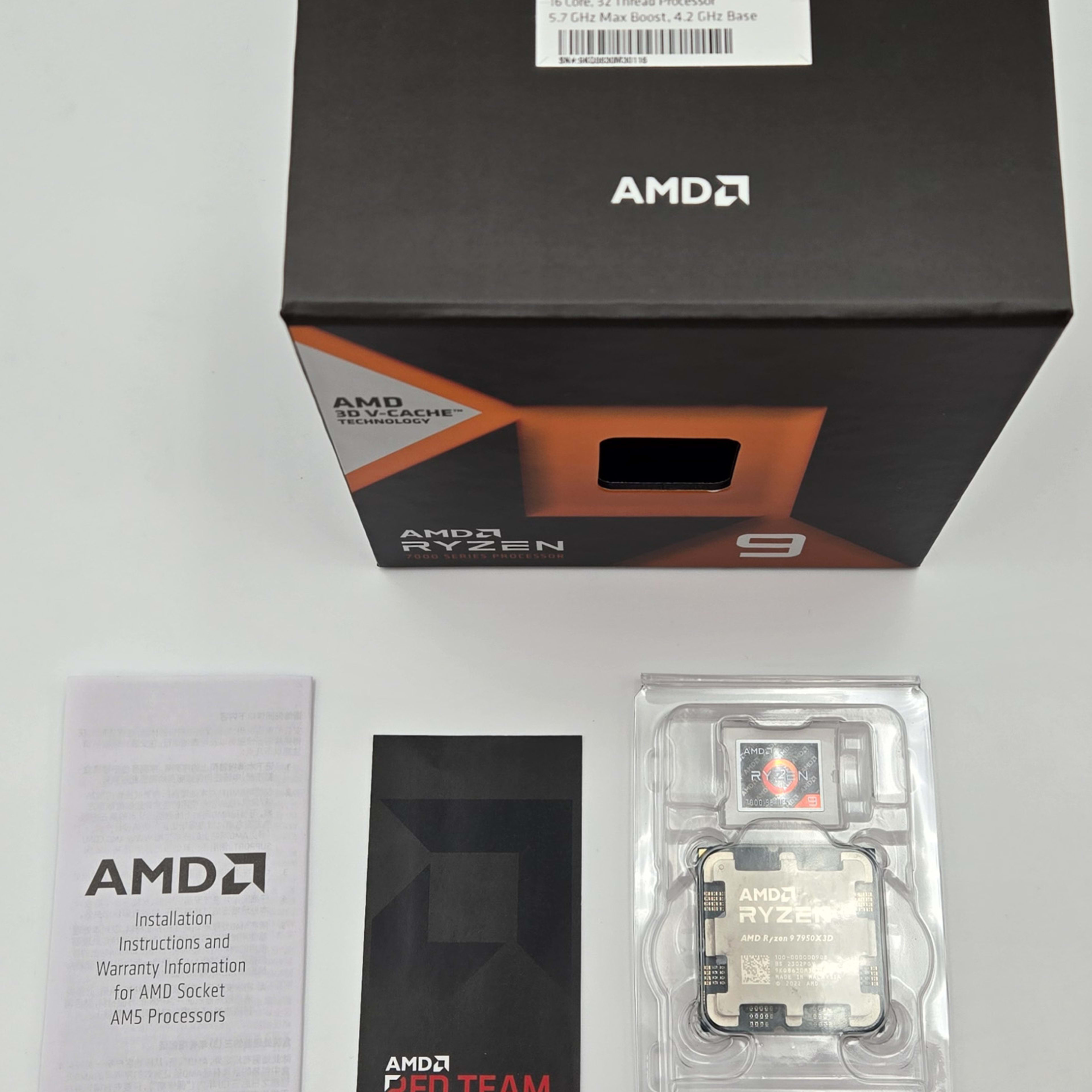 AMD Ryzen 9 7950X3D w/ Radeon Graphics, 16 Core, 32 Thread, 5.7GHz Max, 4.2Ghz Base