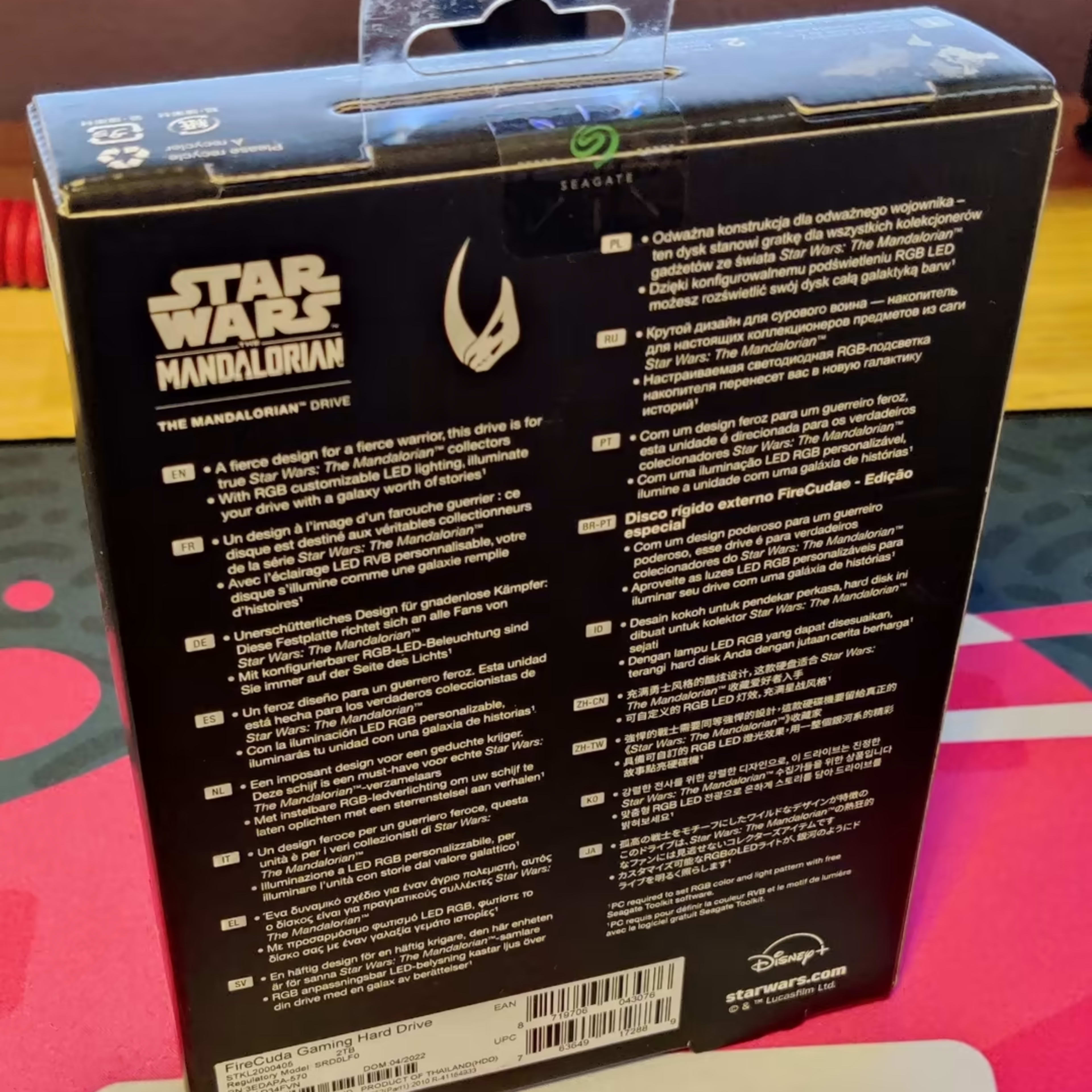 Seagate Firecuda 2TB External Hard Drive - Mandalorian Limited Edition