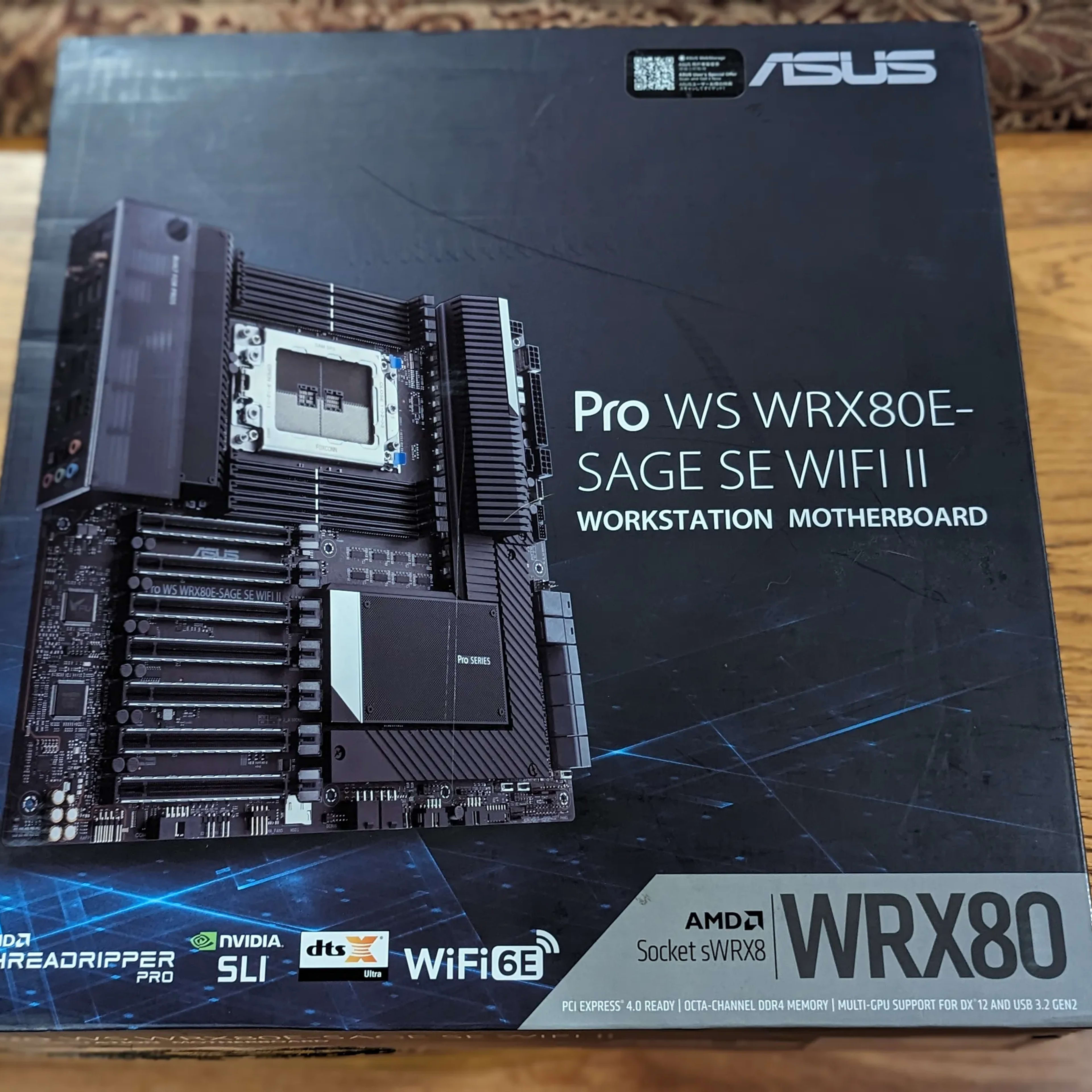 COMBO - ASUS Pro WS WRX80E-SAGE SE WIFI II with AMD Ryzen Threadripper PRO 5955WX CPU - 256gb RAM