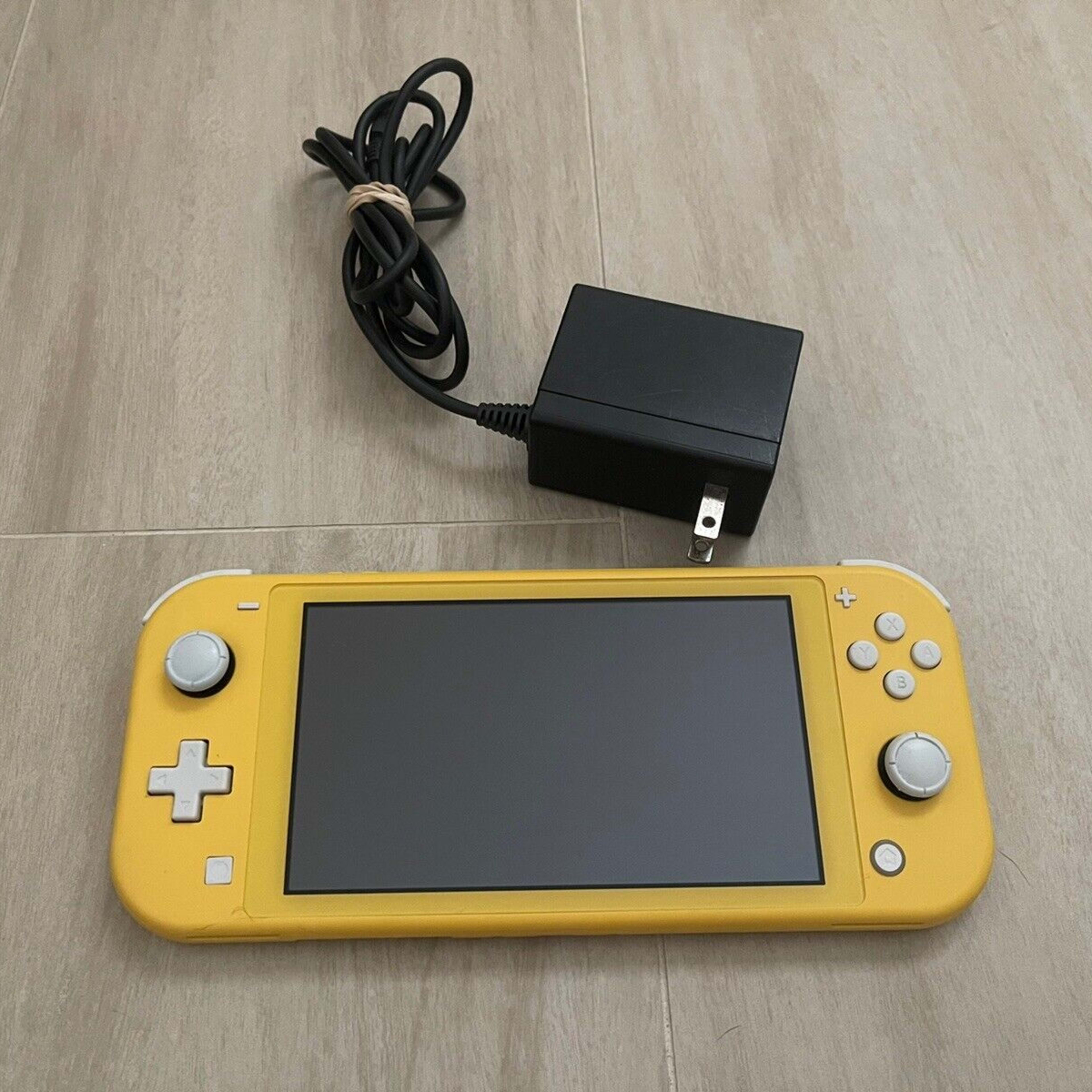 Nintendo Switch Lite Yellow Handheld Console With OEM Power Supply