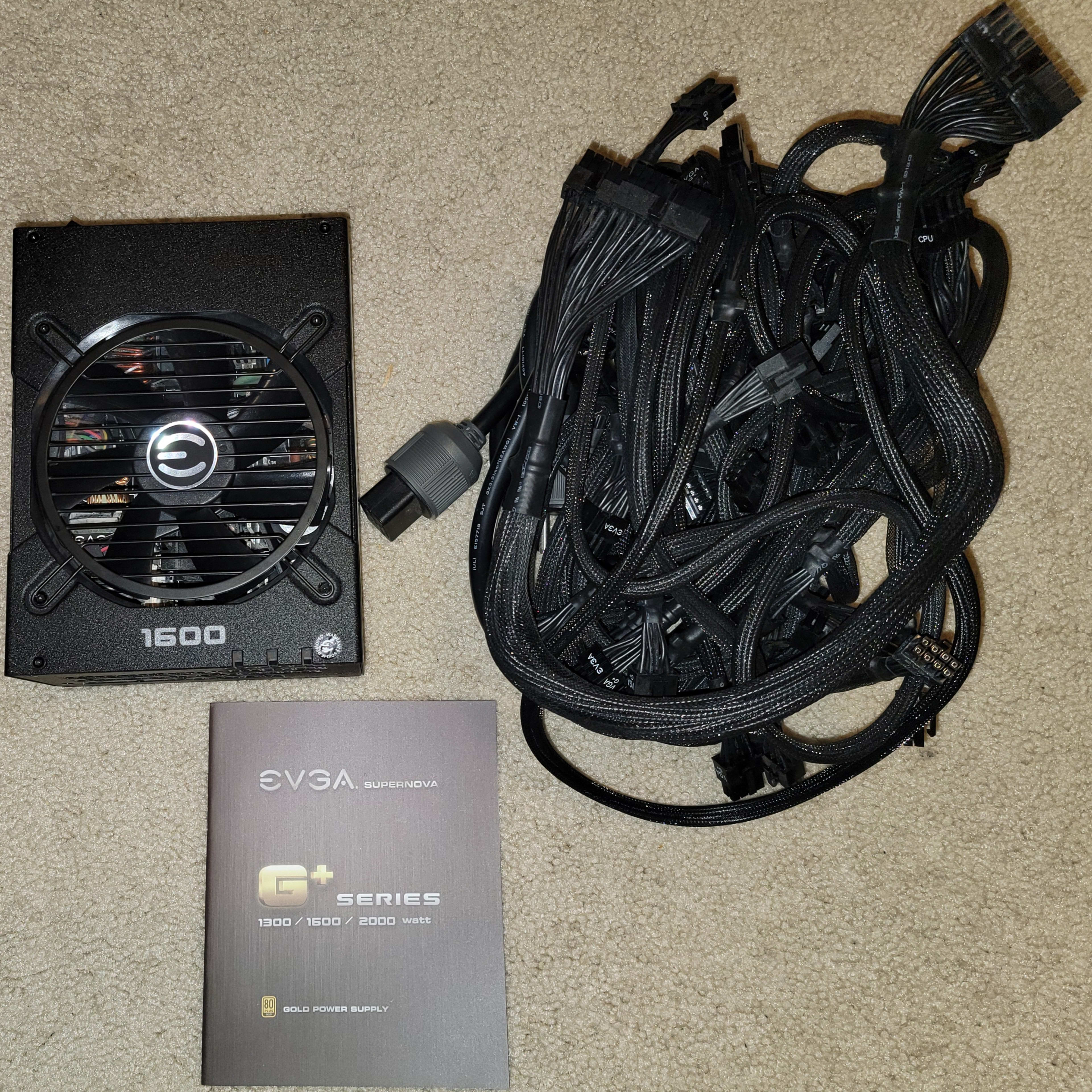 EVGA Supernova 1600W G+ 80+ Gold Fully Modular Power Supply Like New With Original Box & All Cables