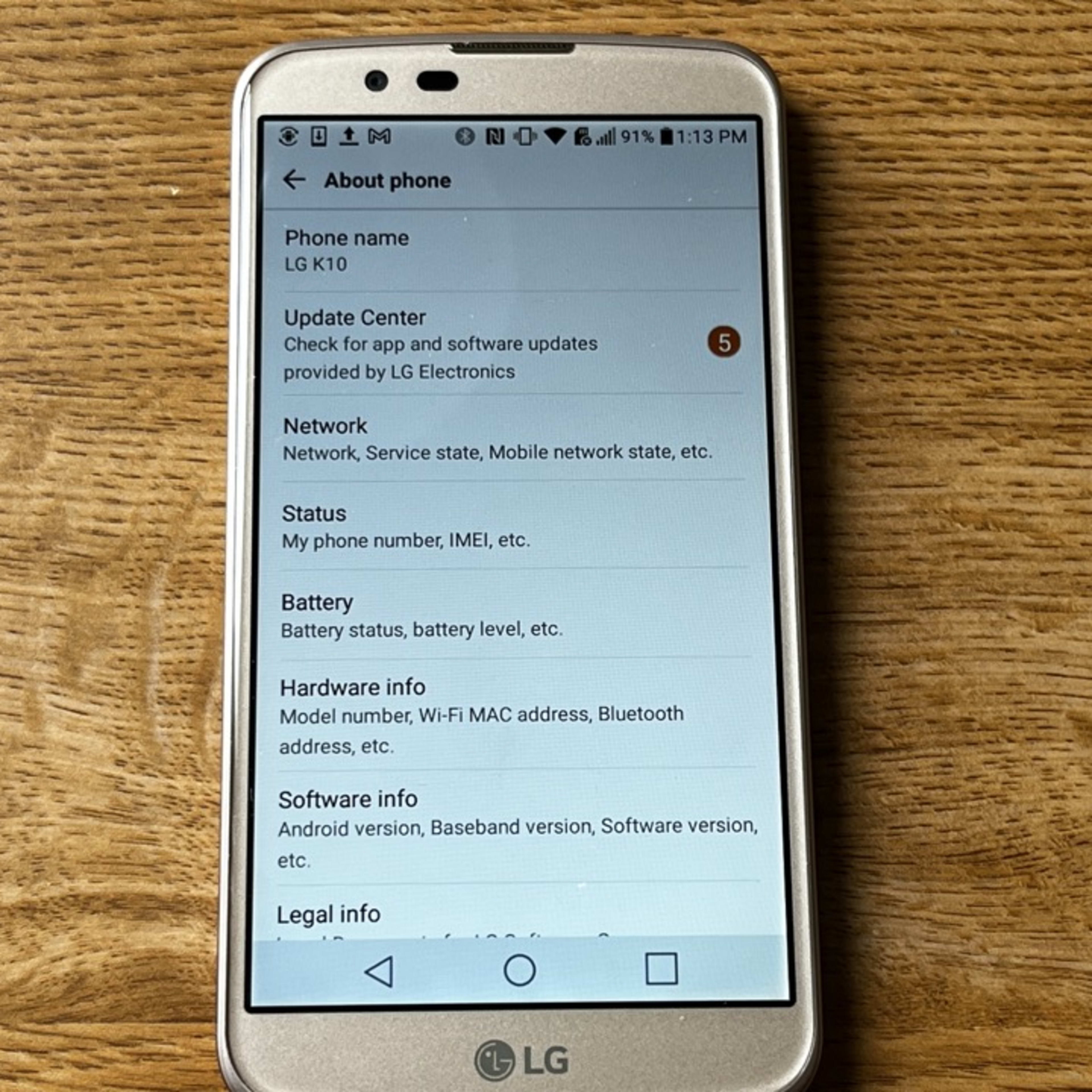 LG K10 K428 - 16GB - Gold Smartphone Device