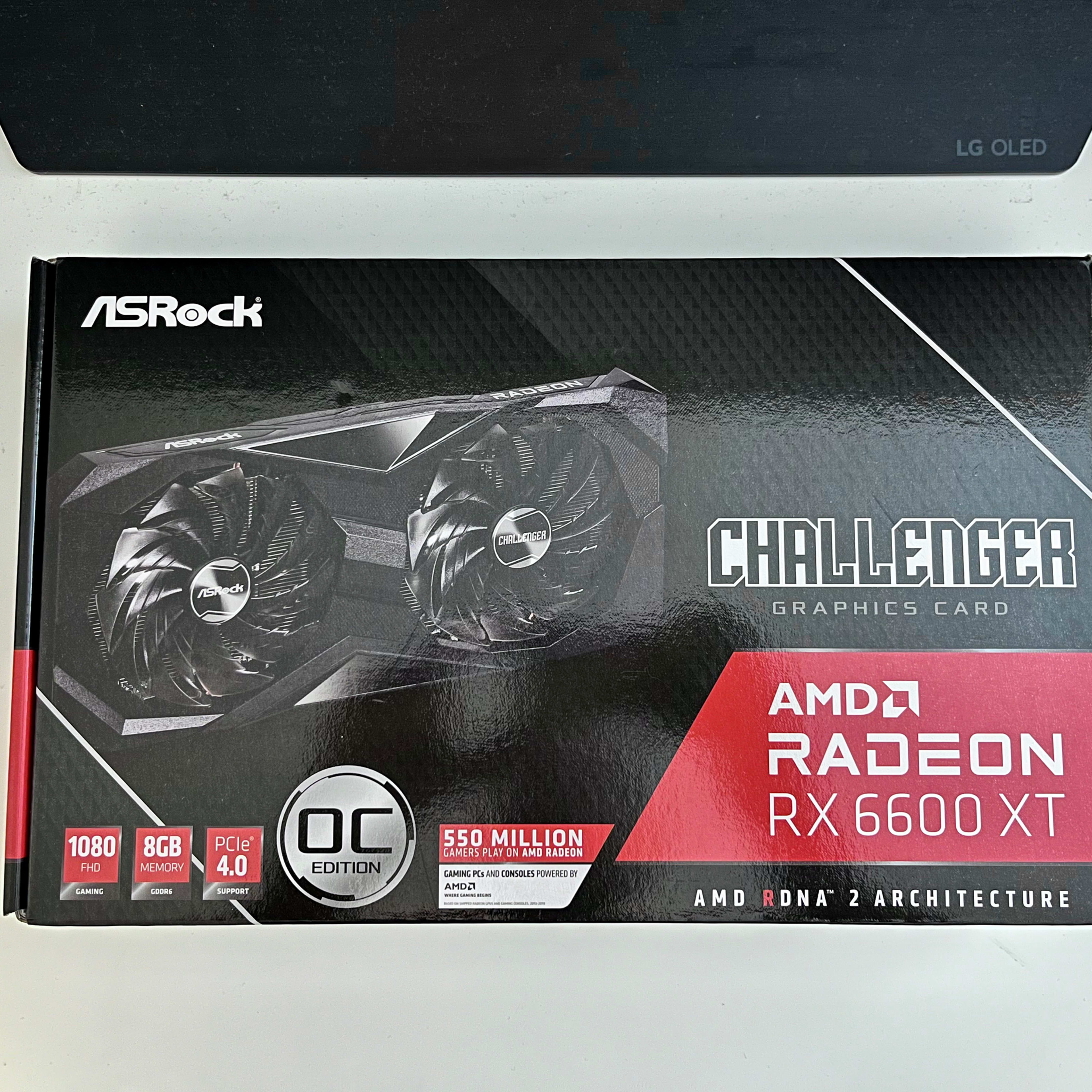 ASRock Radeon RX 6600 XT Challenger D OC 8GB GDDR6 Graphics Card