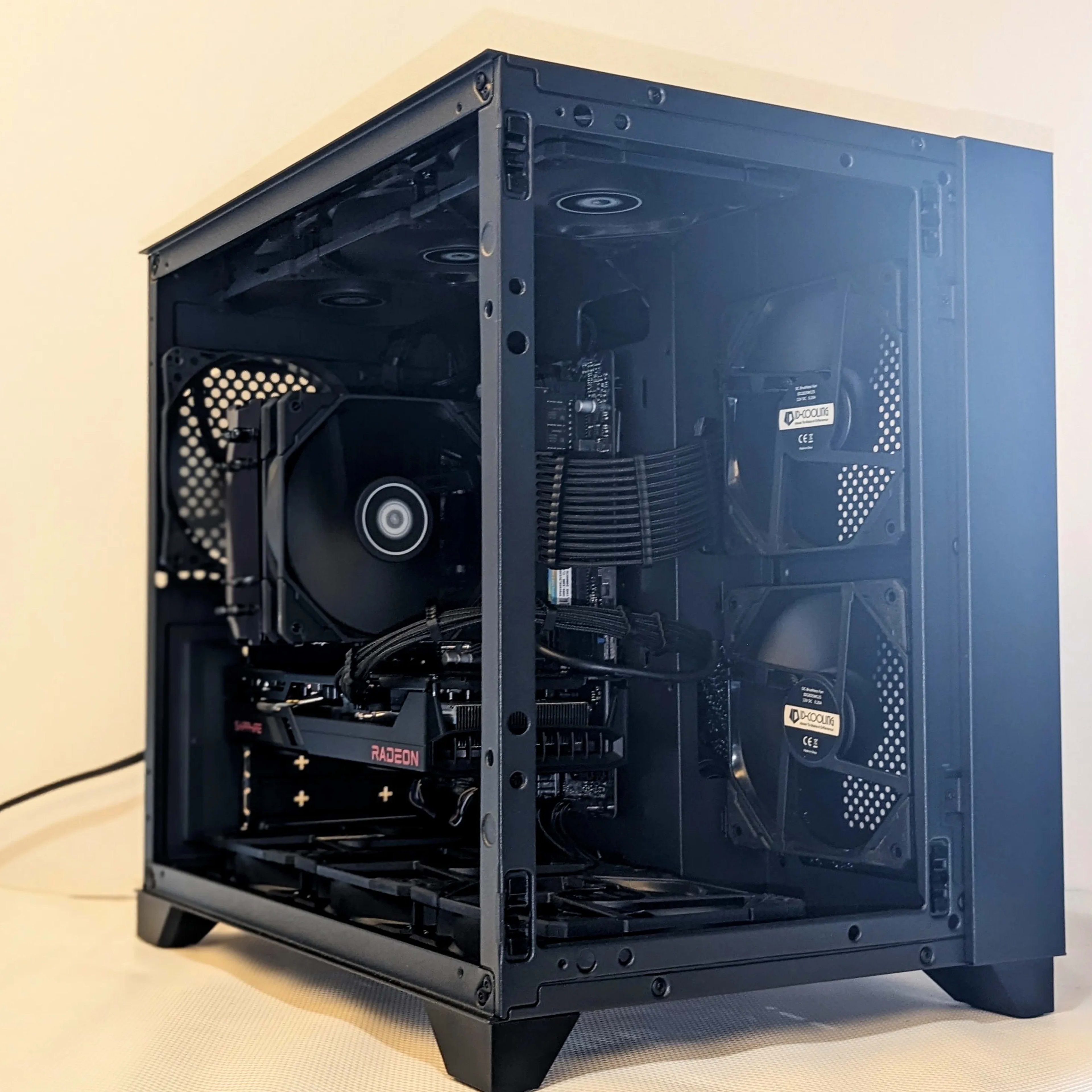 All Black Custom Gaming PC⚫️RX 6600XT ⚫️ Ryzen 5 3600X@4.5GHz⚫️ 16GB RAM ⚫️ 1TB NVMe ⚫️ Windows 11