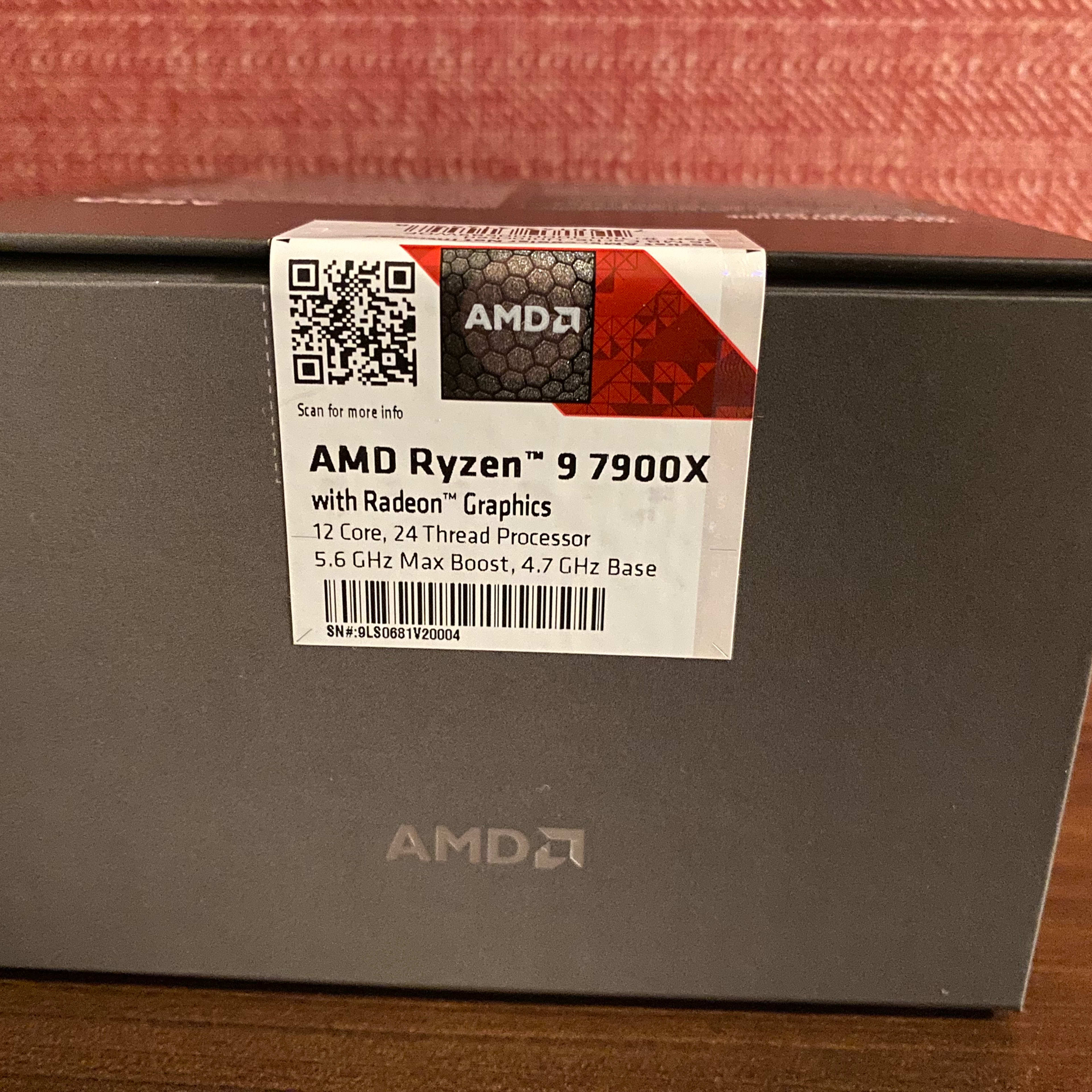 AMD Ryzen 7900X 12 core/24 thread CPU *NEW*