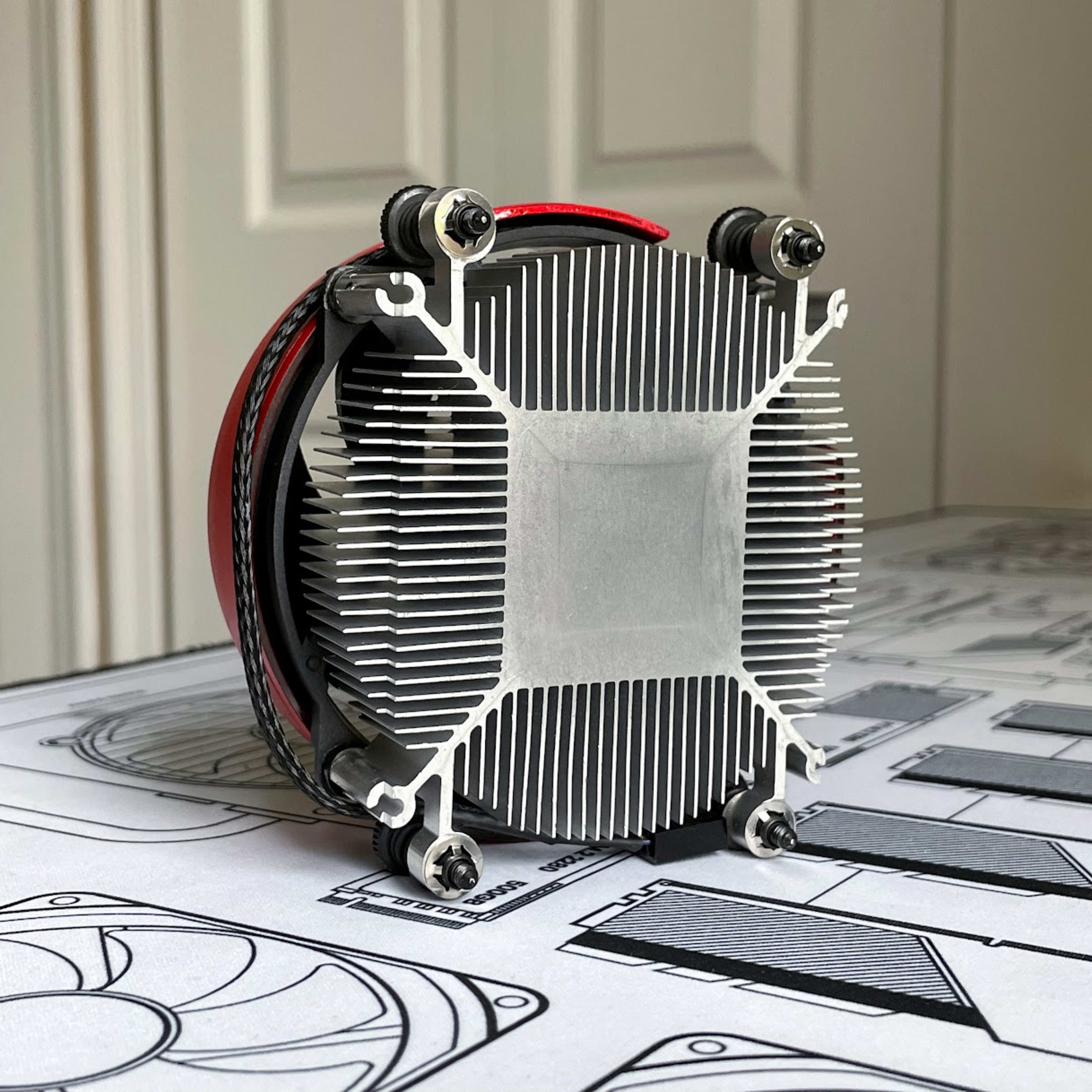 RED - AMD Wraith Stealth Socket AM4/AM5 4-Pin Custom Painted Stock Cooler (Multiple Qty Available!)