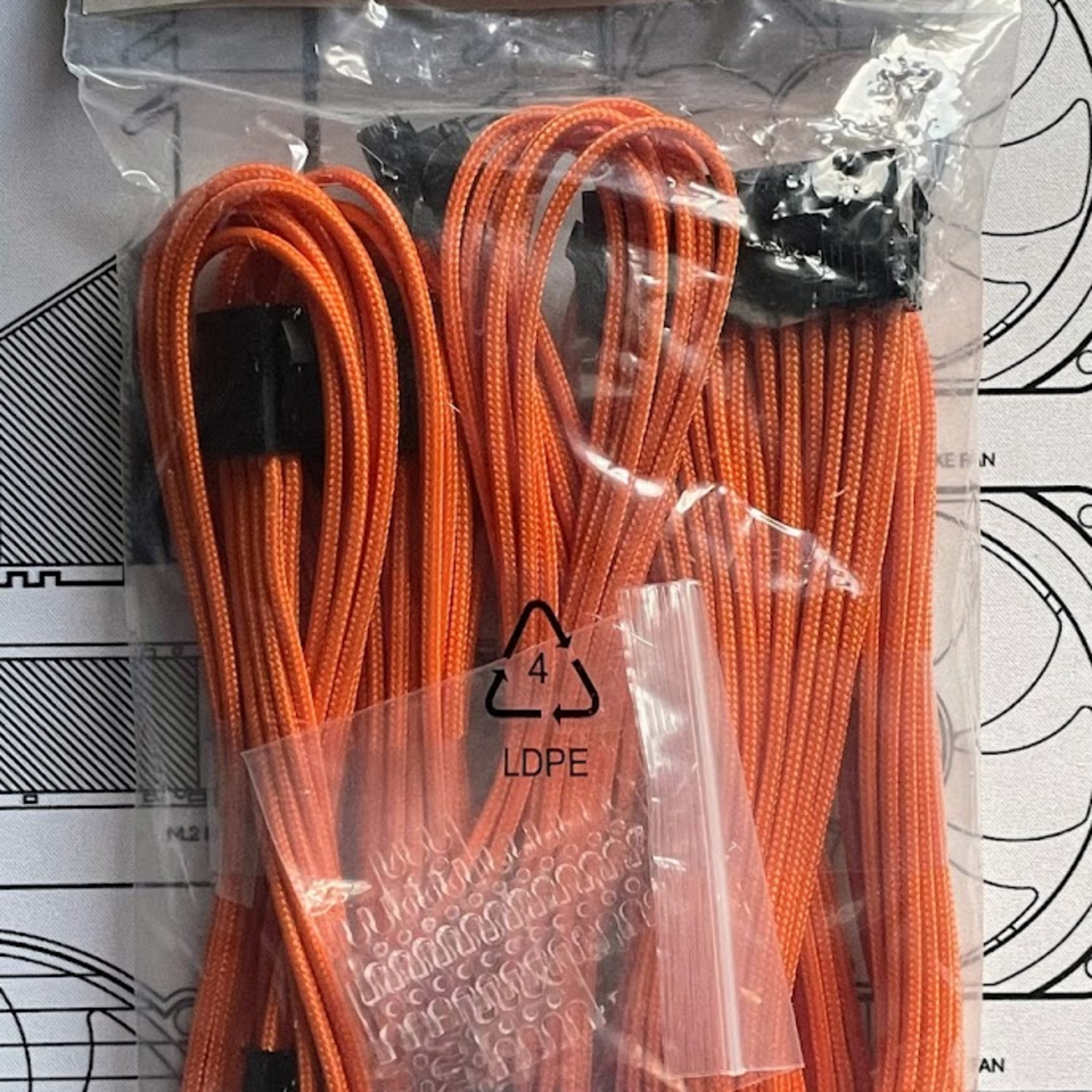 Phanteks 18AWG PSU Cable Extensions - Orange