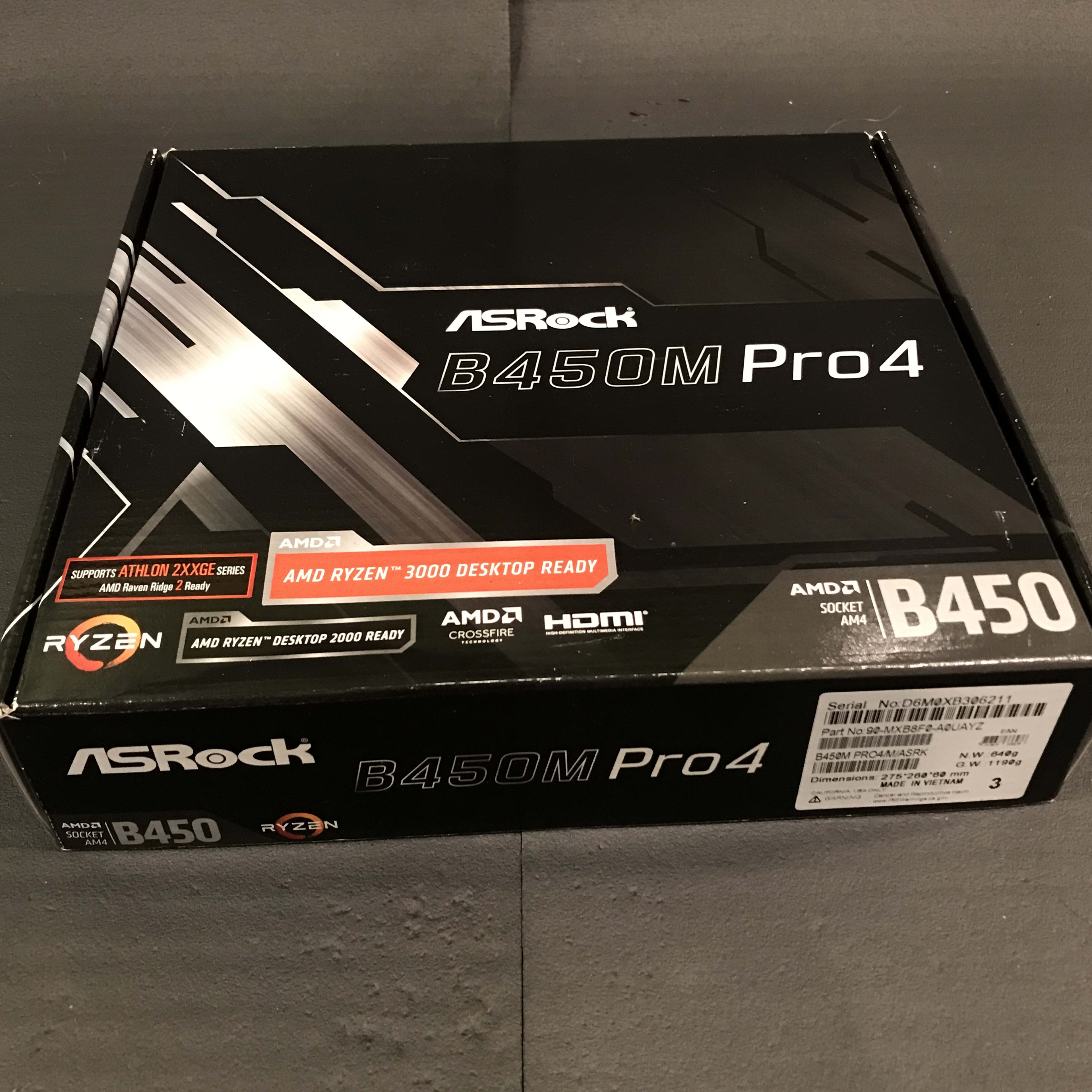 Asrock b450m deals pro4 ryzen 3000