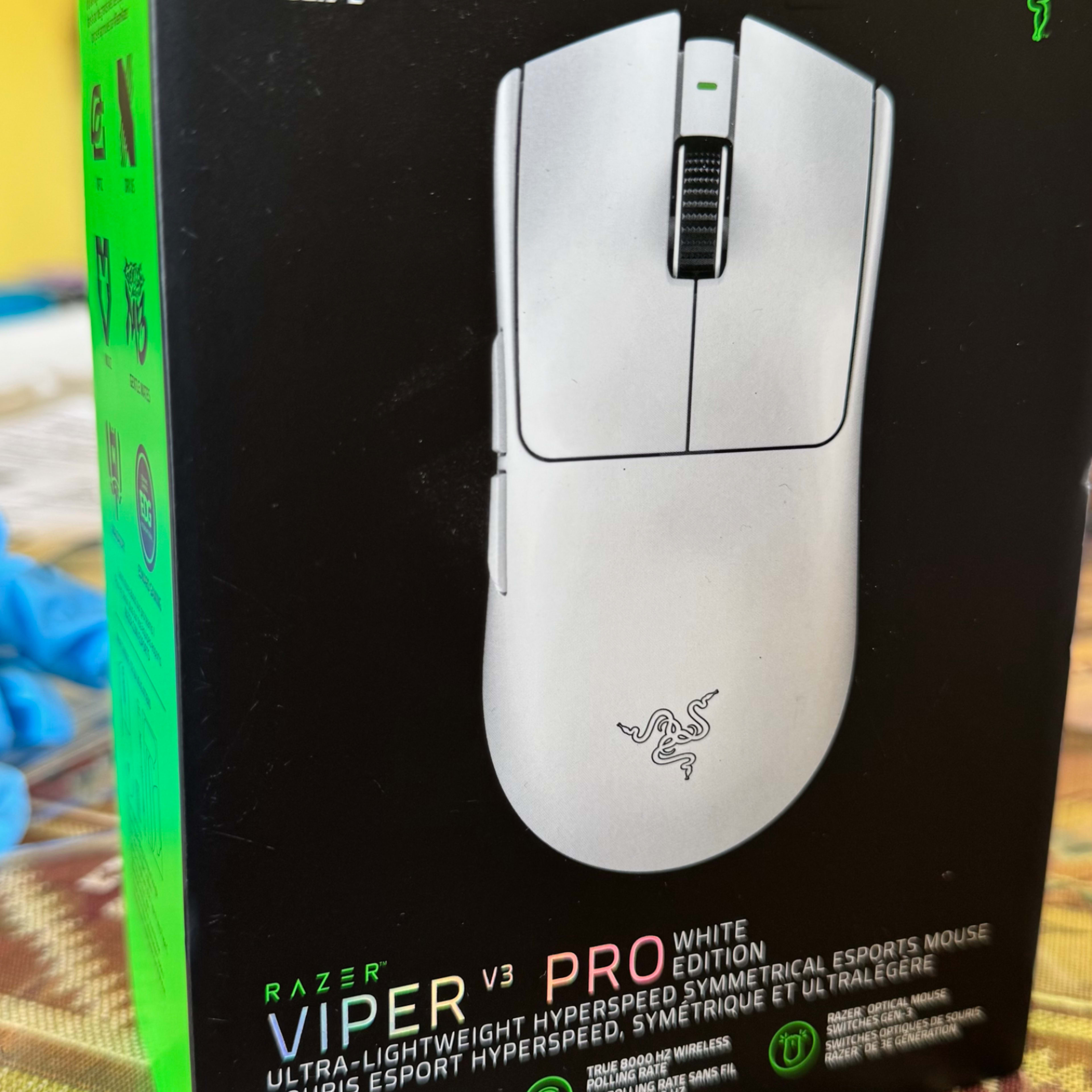 【S】RAZER VIPER V3 PRO WHITE EDITION Razer Viper V3 Pro Ultra Lightweight Wireless Esports Gaming