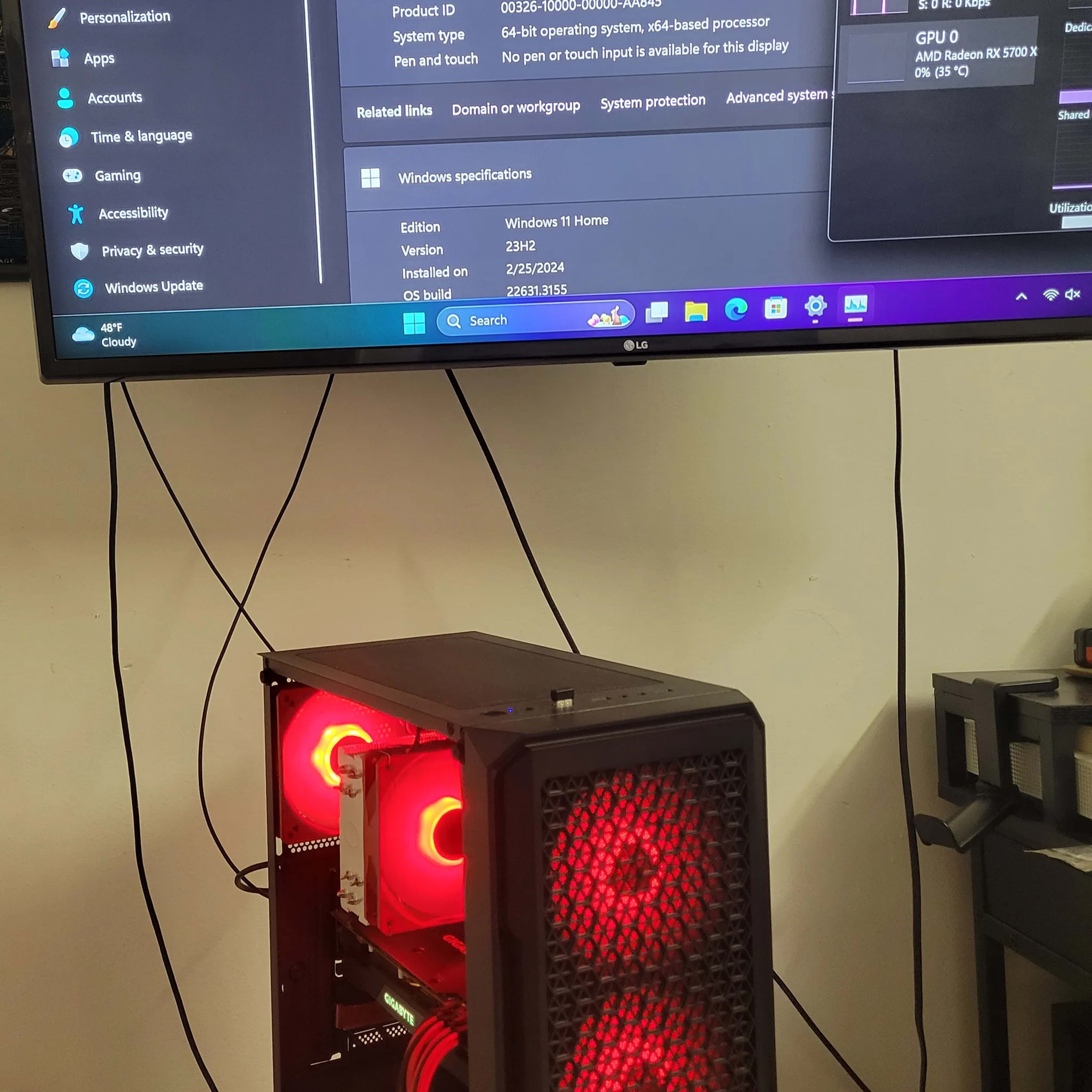 Custom Red and Black Gaming PC 1080p BEAST🔥💪