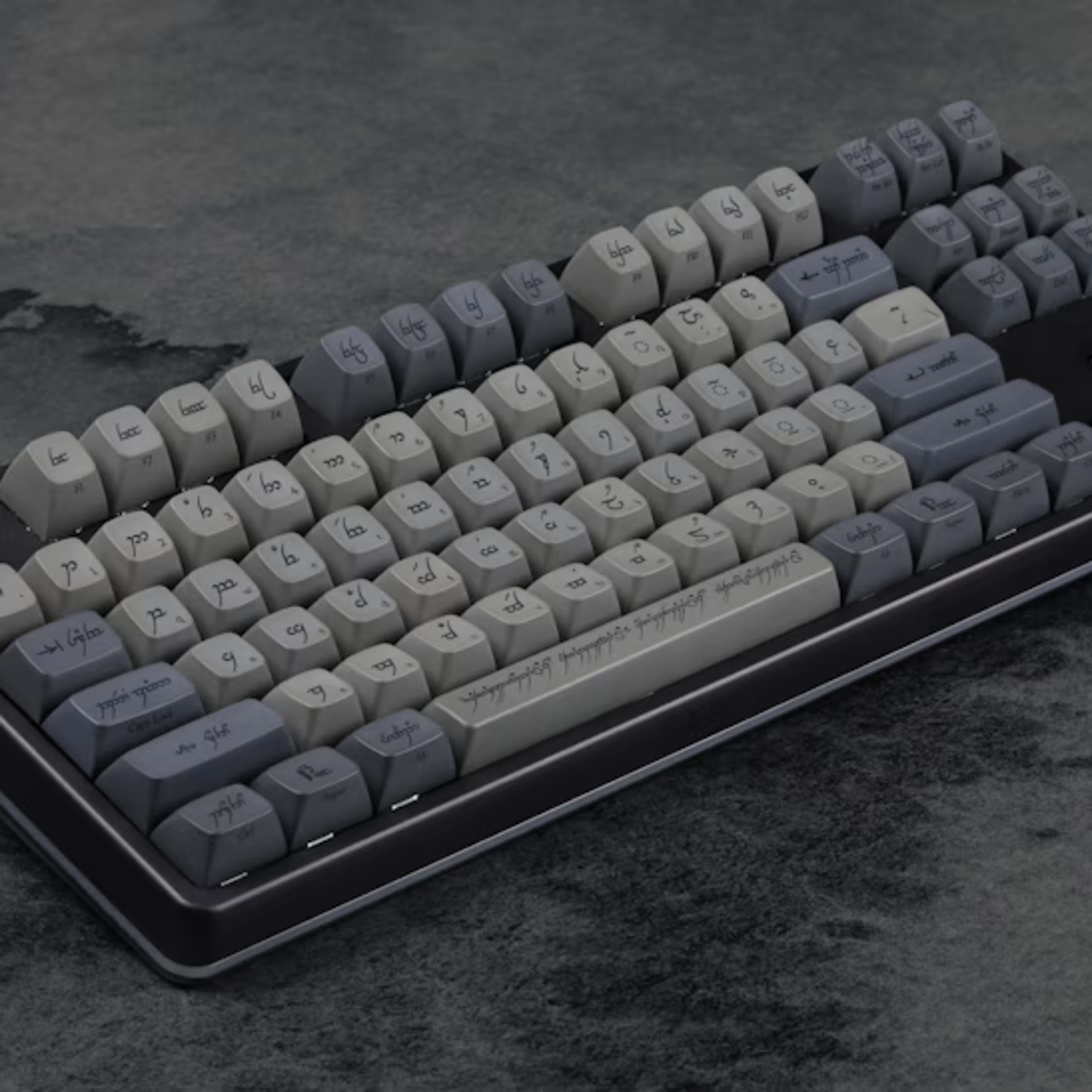 Drop + The Lord of the Rings MT3 Black Speech Keycap Set