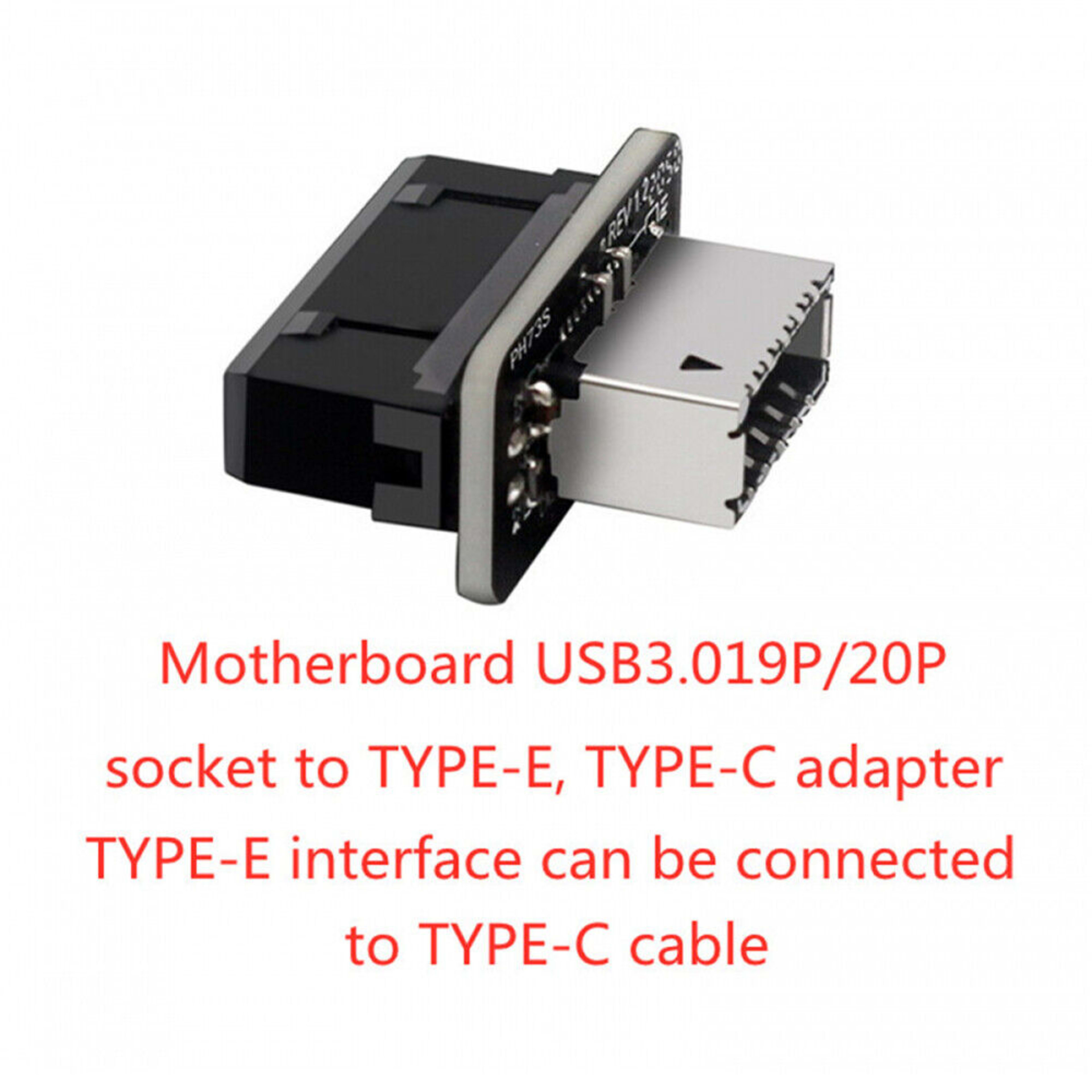 USB 3.0 Internal Header to USB 3.1/3.2 Type C Converter For Computer Motherboard